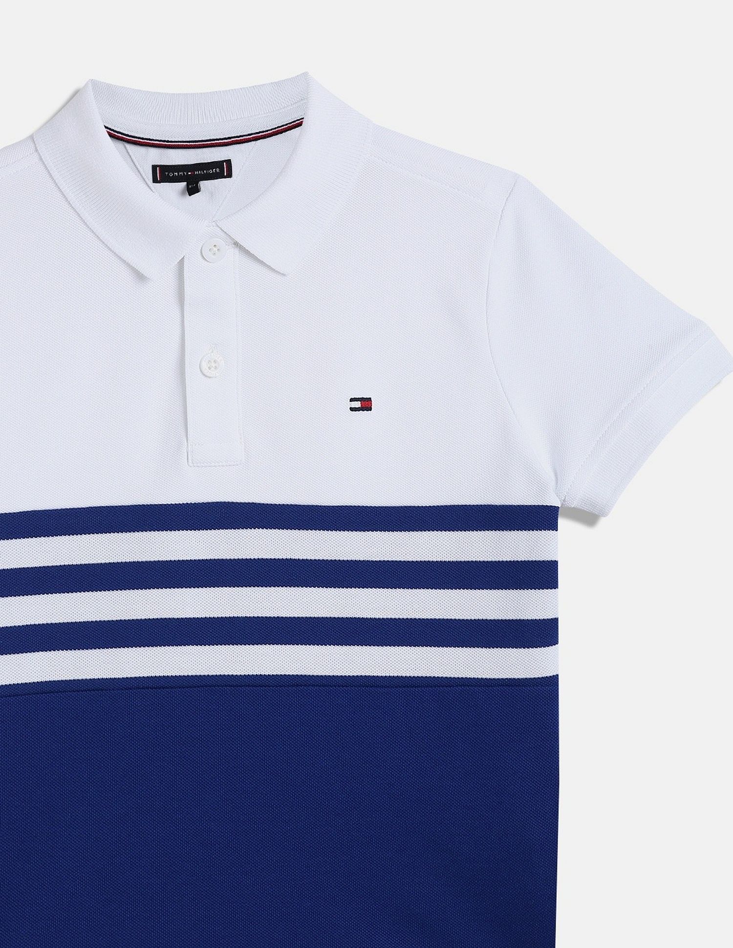 Tommy Hilfiger Kids Boys Colorblock Regular-Fit Cotton Polo T-Shirt