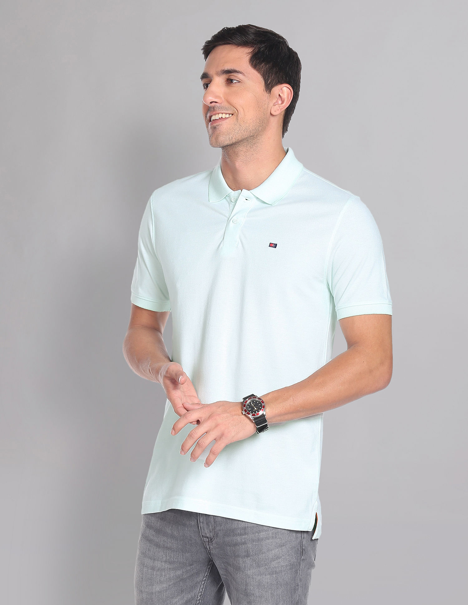 AD by Arvind Heathered COOL-IT Real Deal Polo Shirt