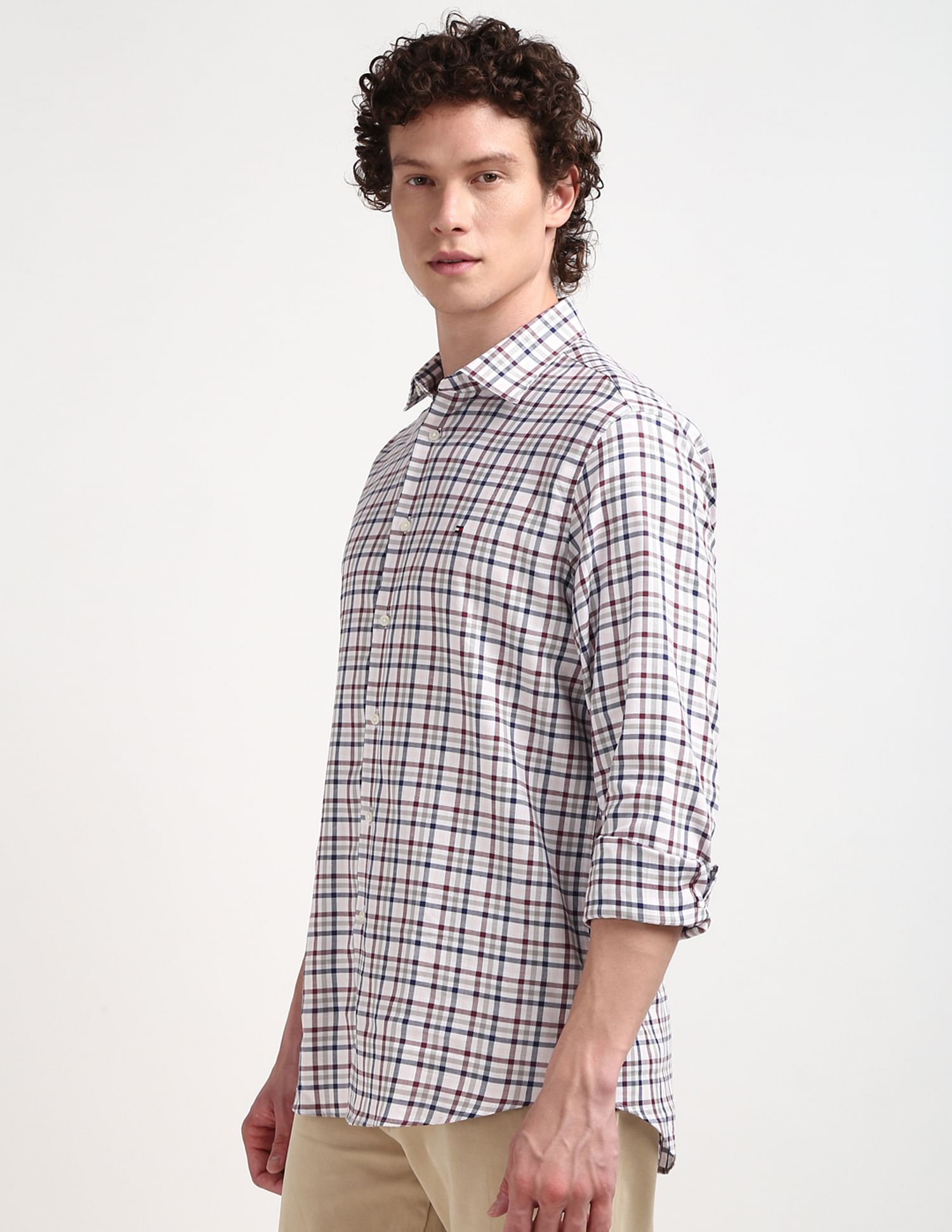 Tommy Hilfiger Stretch Twill Gingham Check Shirt