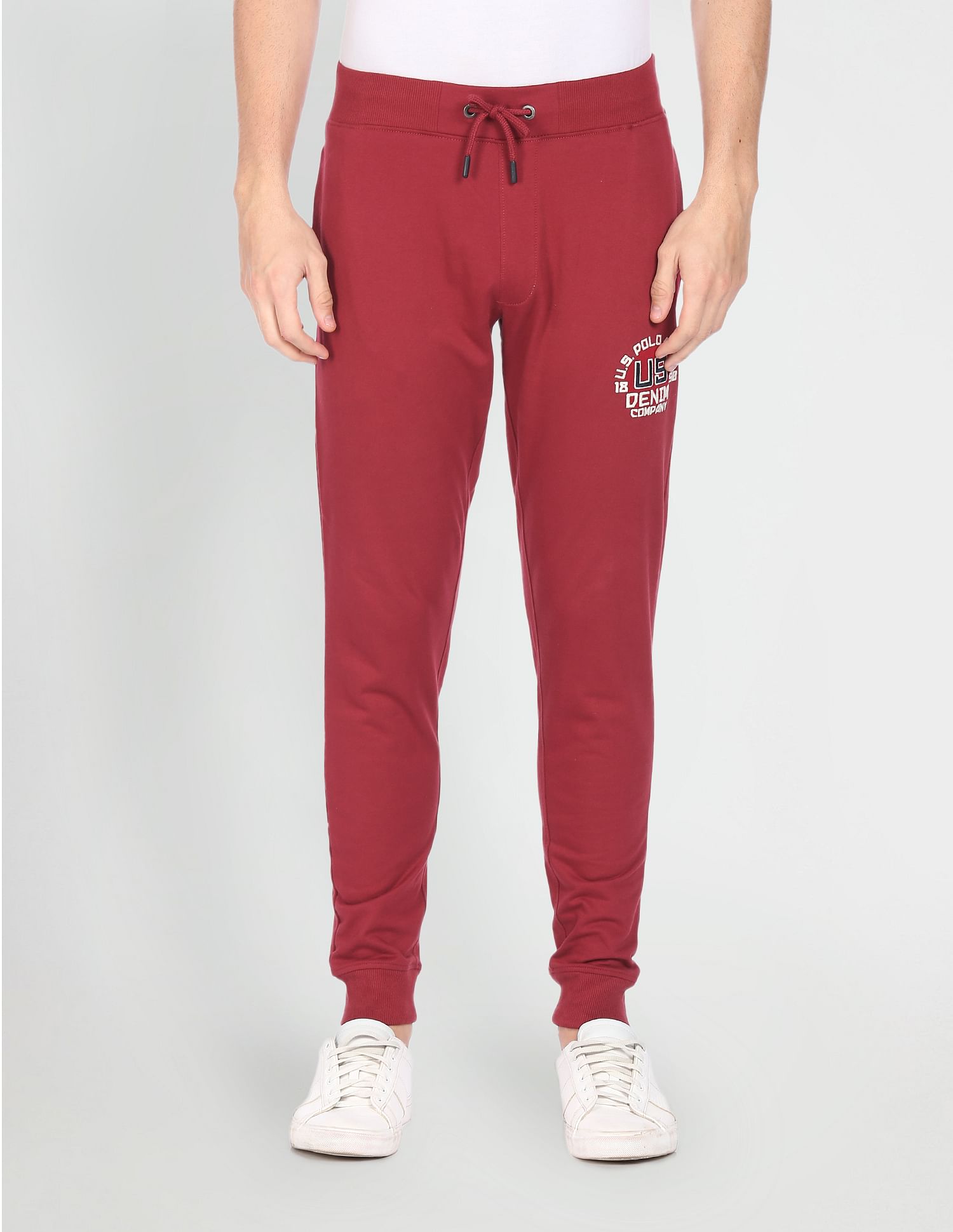 U.S. Polo Assn. Denim Co. Drawstring Waist Solid Track Pants