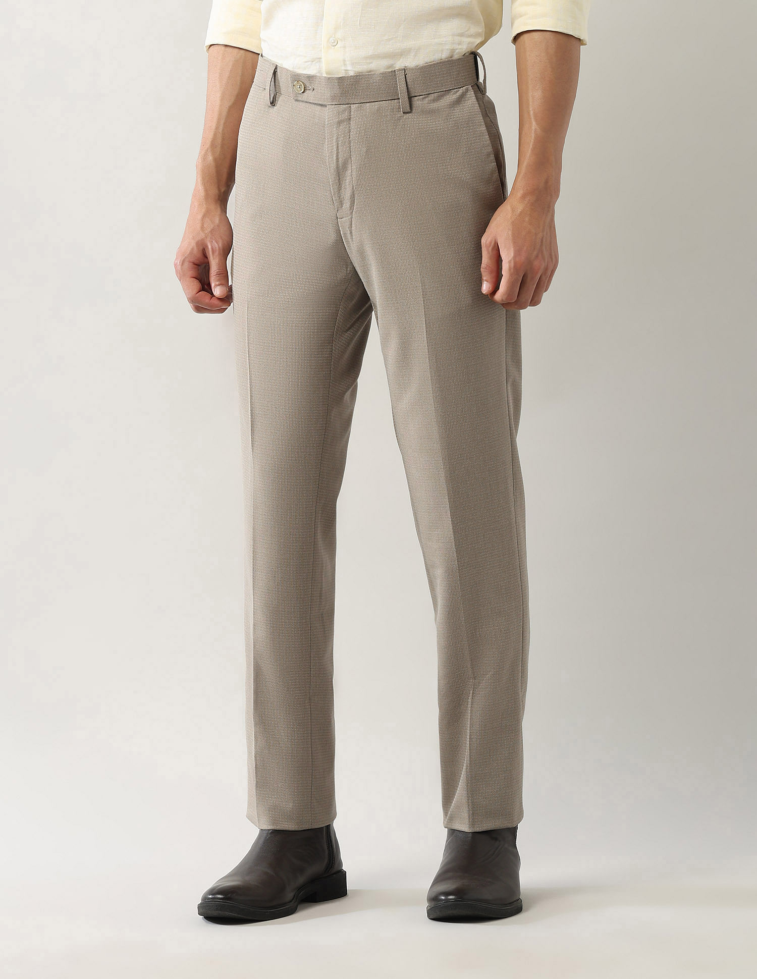 Arrow Textured Autoflex Dobby Trousers