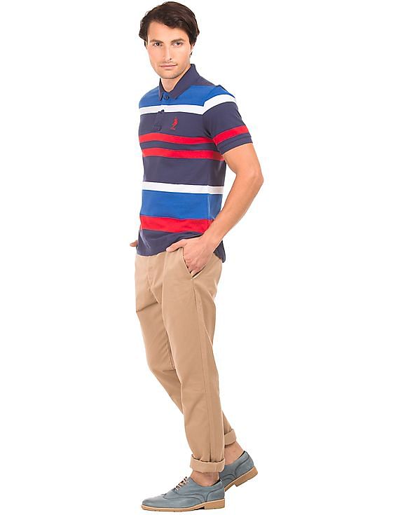U.S. Polo Assn. Striped Slim Fit Polo Shirt