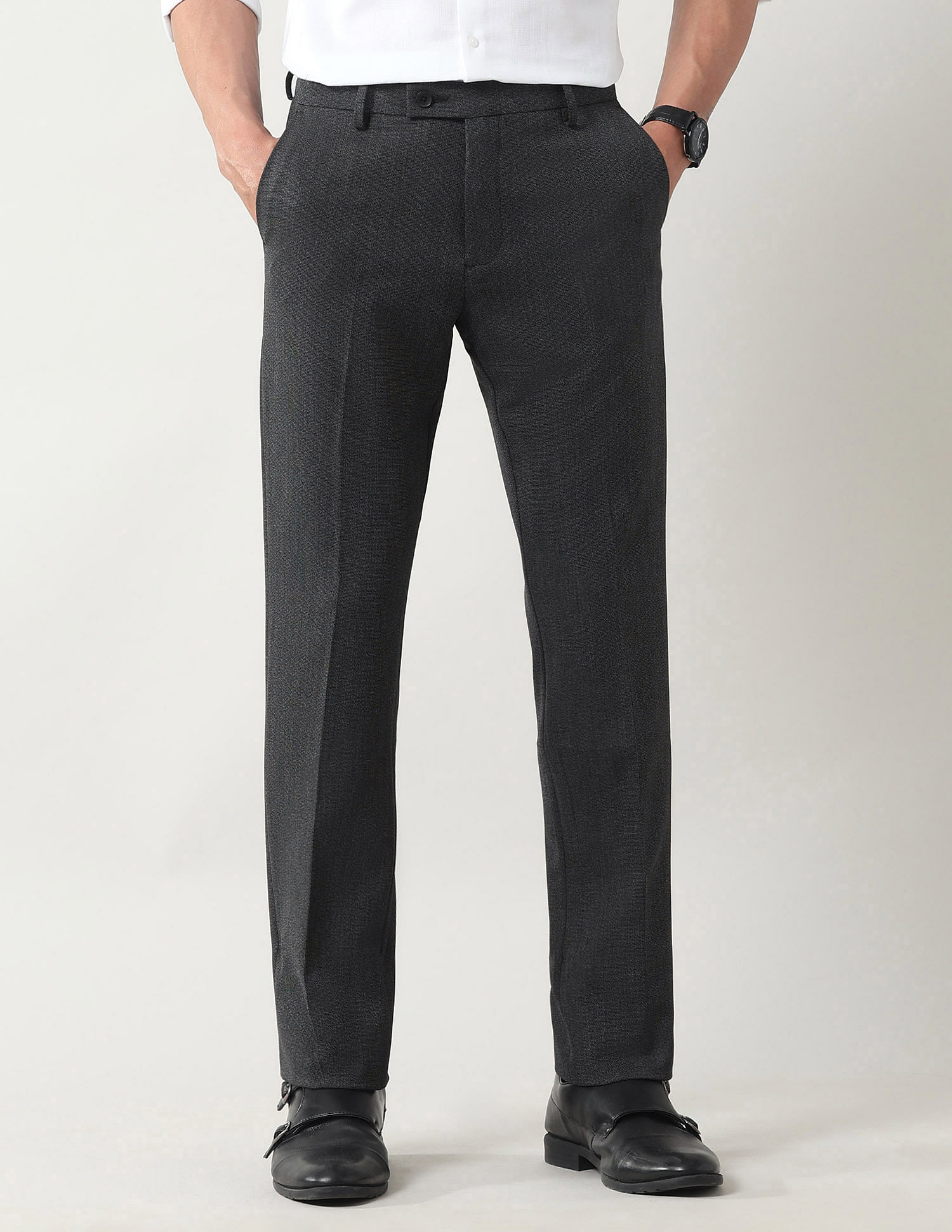 Arrow Mid Rise Regular Fit Trousers
