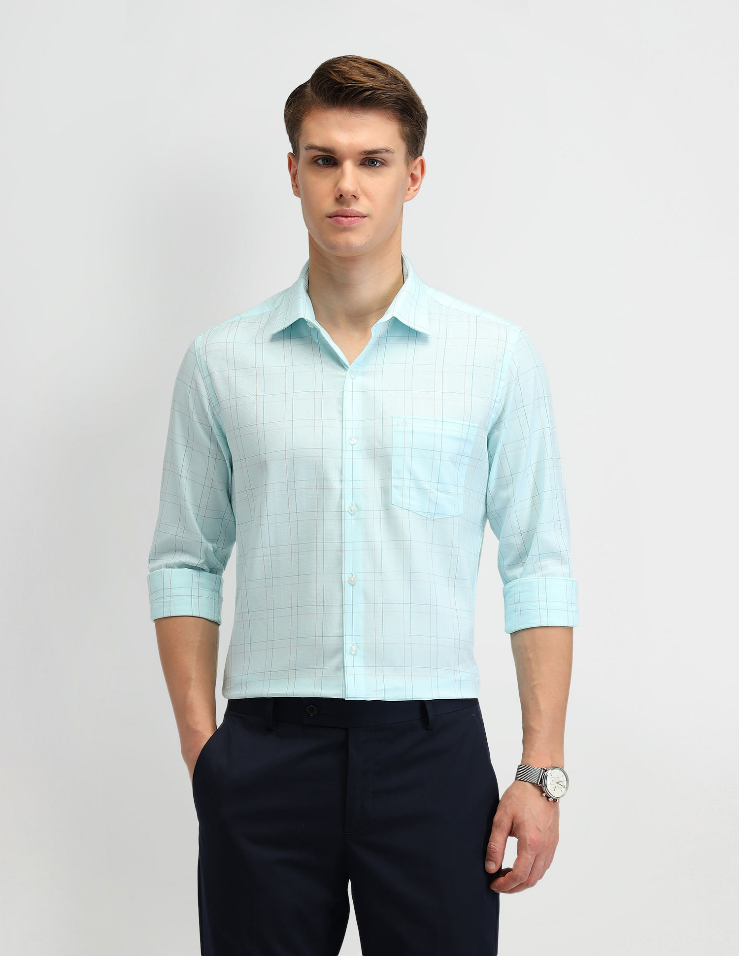 Arrow Pure Cotton Manhattan Slim Fit Shirt