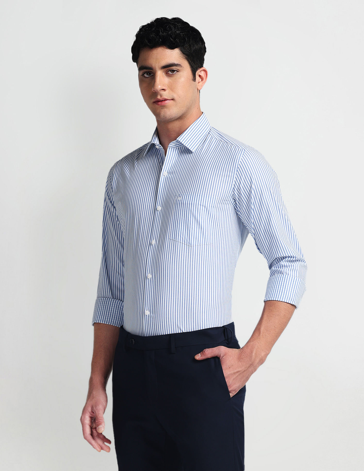 Arrow Vertical Stripe Dobby Shirt