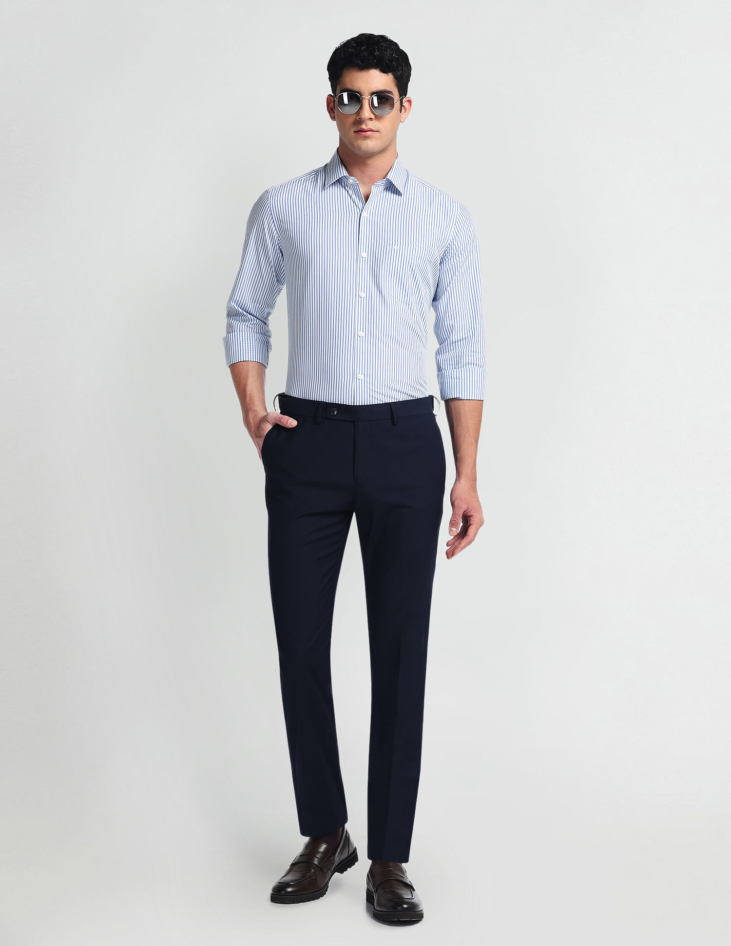 Arrow Vertical Stripe Dobby Shirt