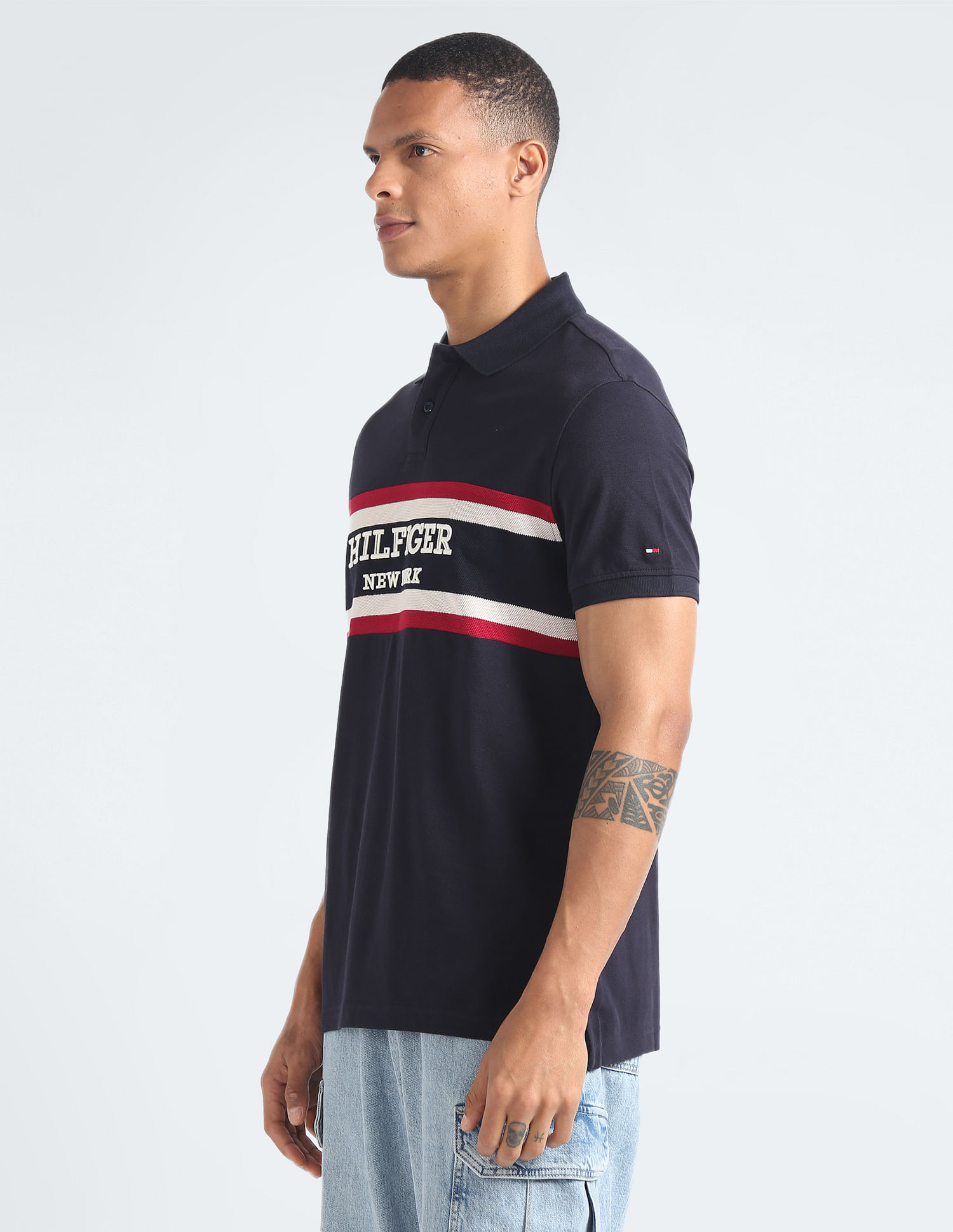 Tommy Hilfiger Monotype Embroidered Cotton Polo Shirt
