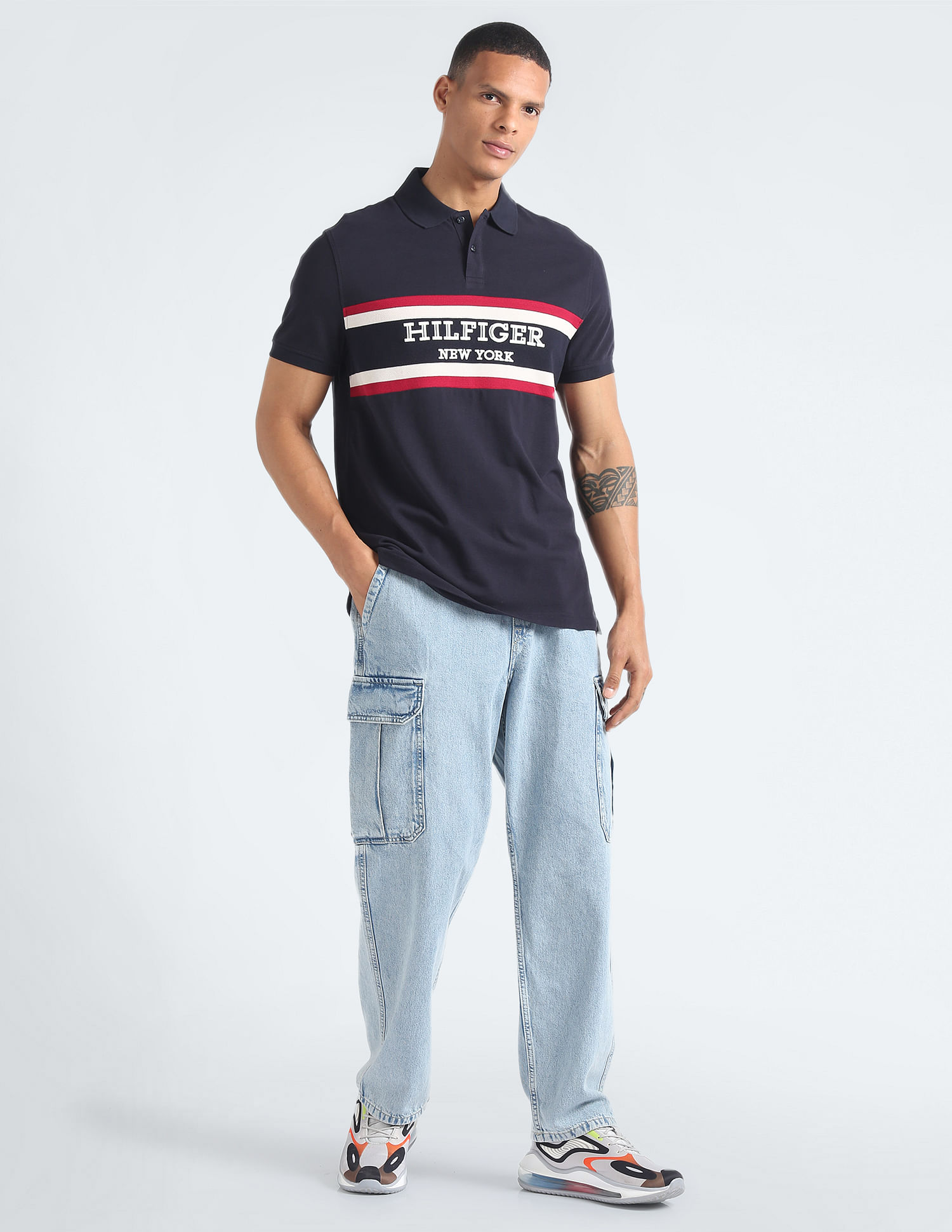 Tommy Hilfiger Monotype Embroidered Cotton Polo Shirt