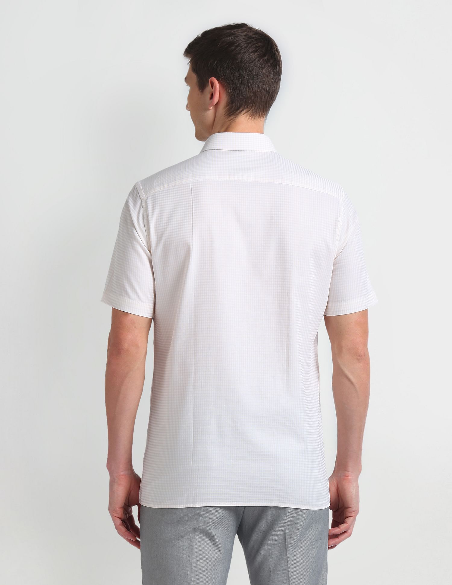 Arrow Micro Check Pure Cotton Shirt