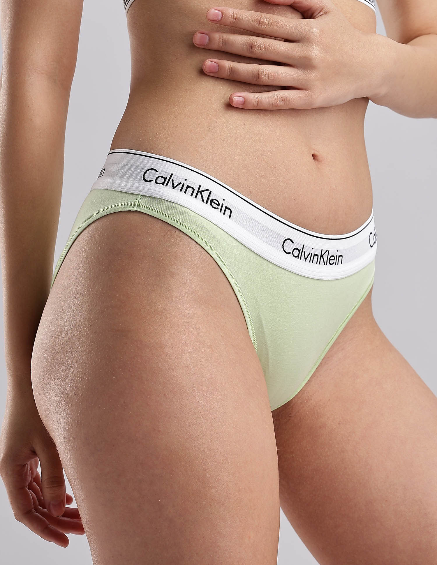 Calvin Klein Underwear Womens Green Solid Panties