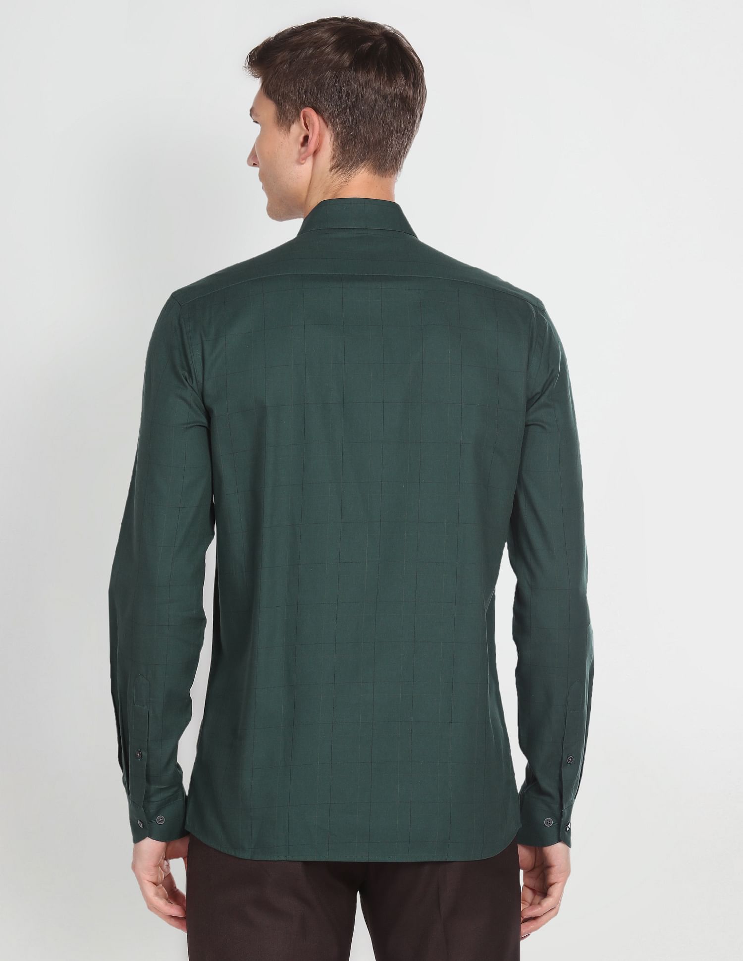 Arrow Windowpane Check Cotton Shirt