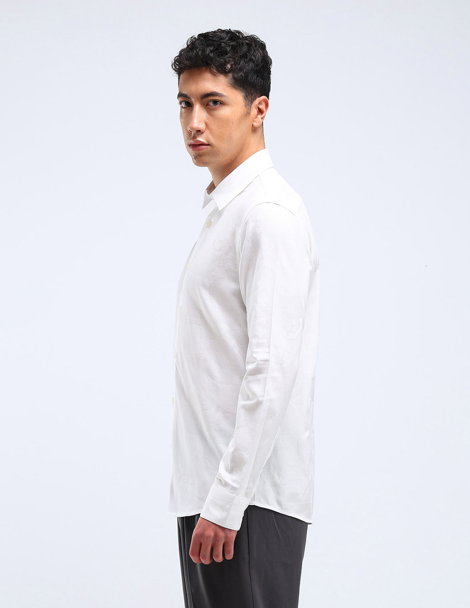 Flying Machine Slim Fit Jacquard Shirt