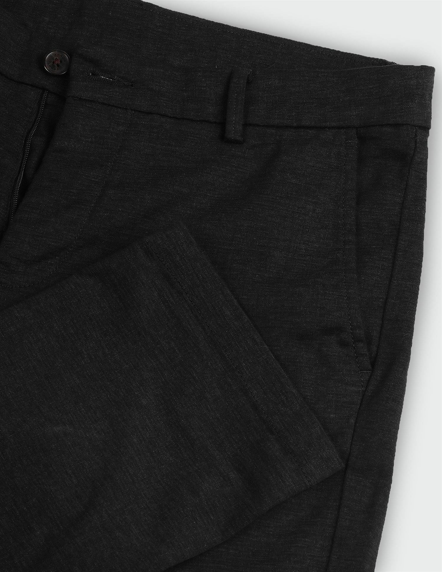 Arrow Sport Mid Rise Slim Fit Trousers