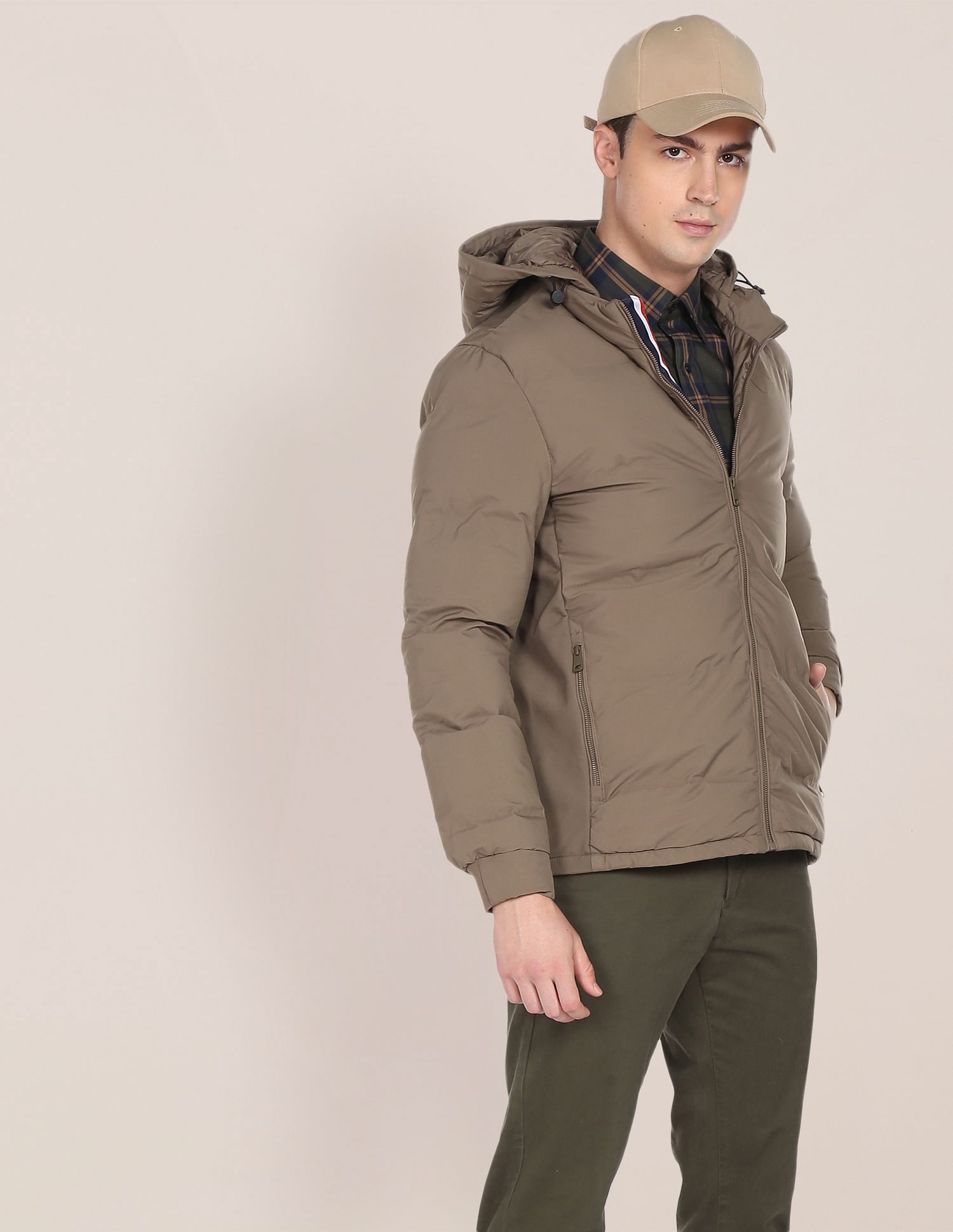 U.S. Polo Assn. Detachable Hood Panelled Polyester Jacket