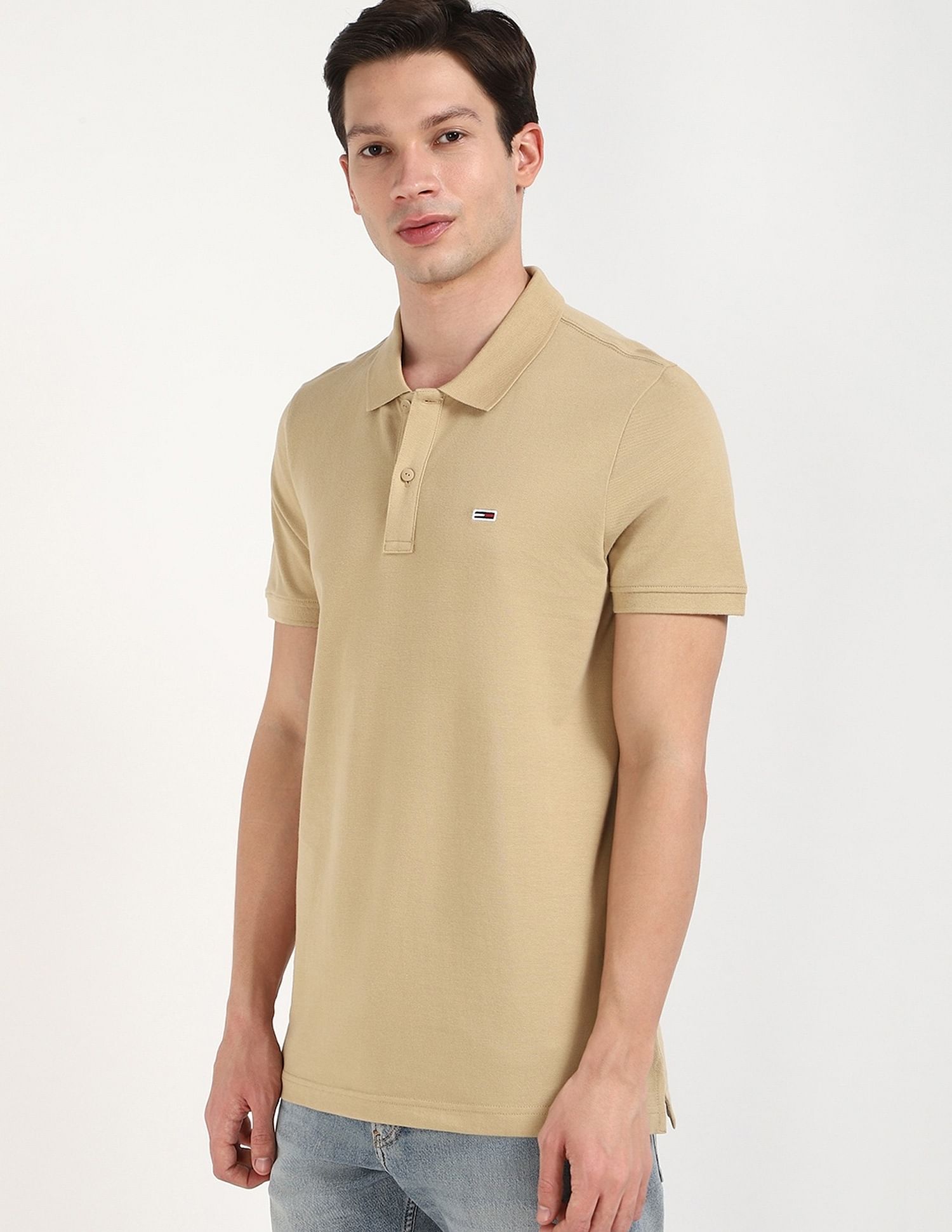Tommy Hilfiger Solid Slim-Fit Cotton Polo Shirt