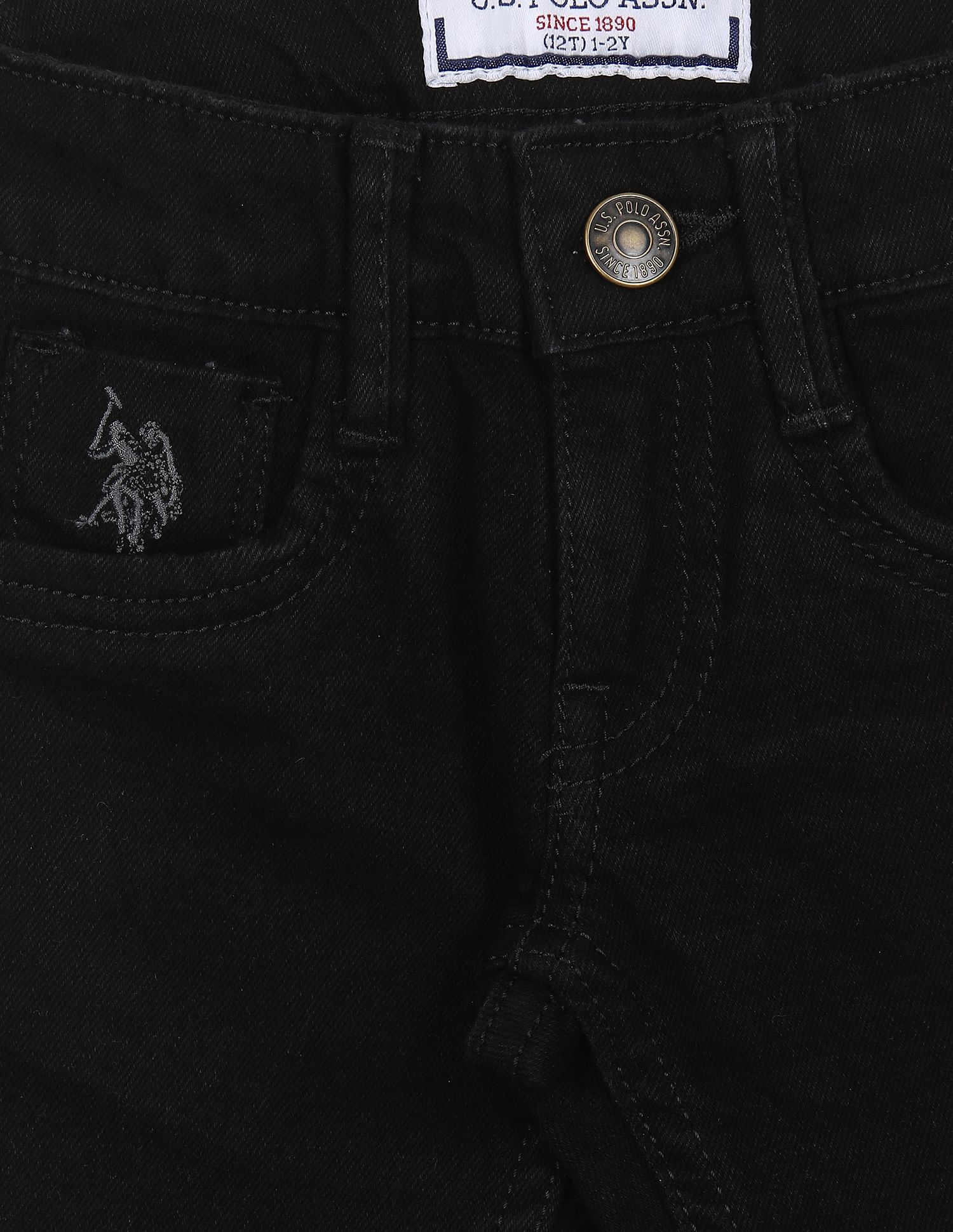 U.S. Polo Assn. Kids Boys Mid Rise Slim Fit Clean Look Jeans