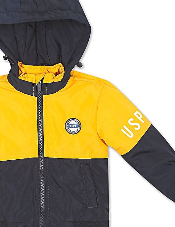 Black and best sale yellow polo jacket