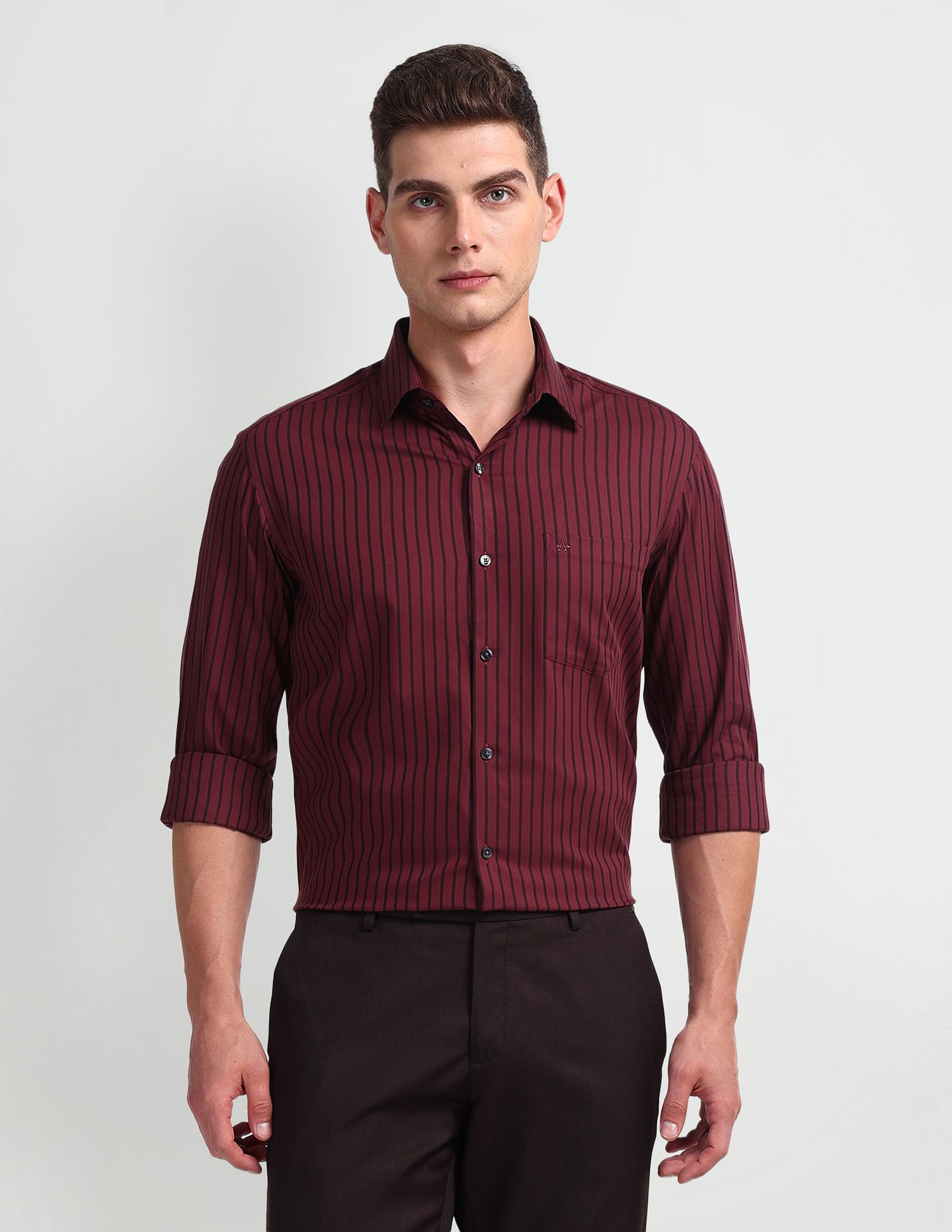 Arrow Twill Vertical Stripes Shirt