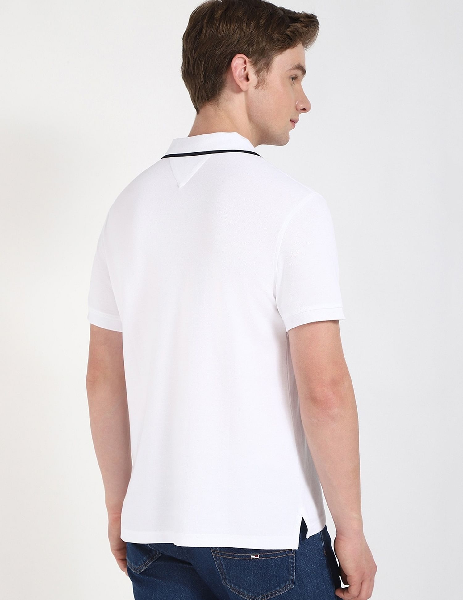 Tommy Hilfiger Solid Regular-Fit Cotton Polo Shirt
