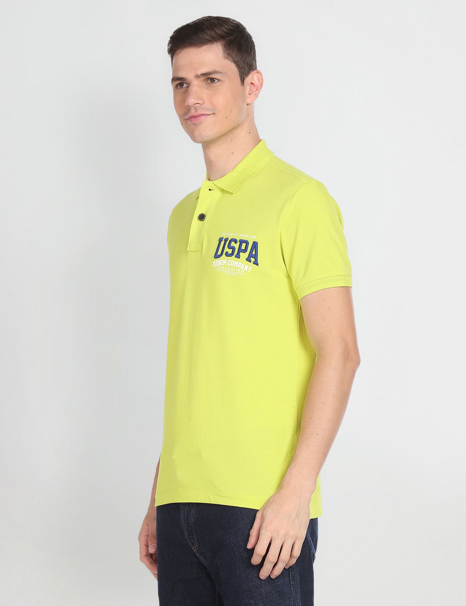 U.S. Polo Assn. Denim Co. Cotton Solid Polo Shirt