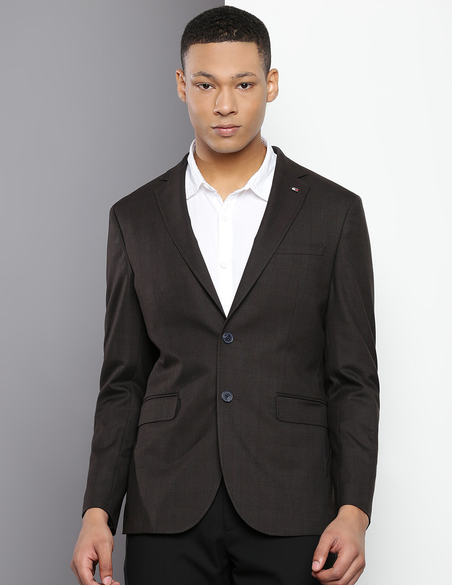 Tommy Hilfiger Check Print Regular Fit Blazer
