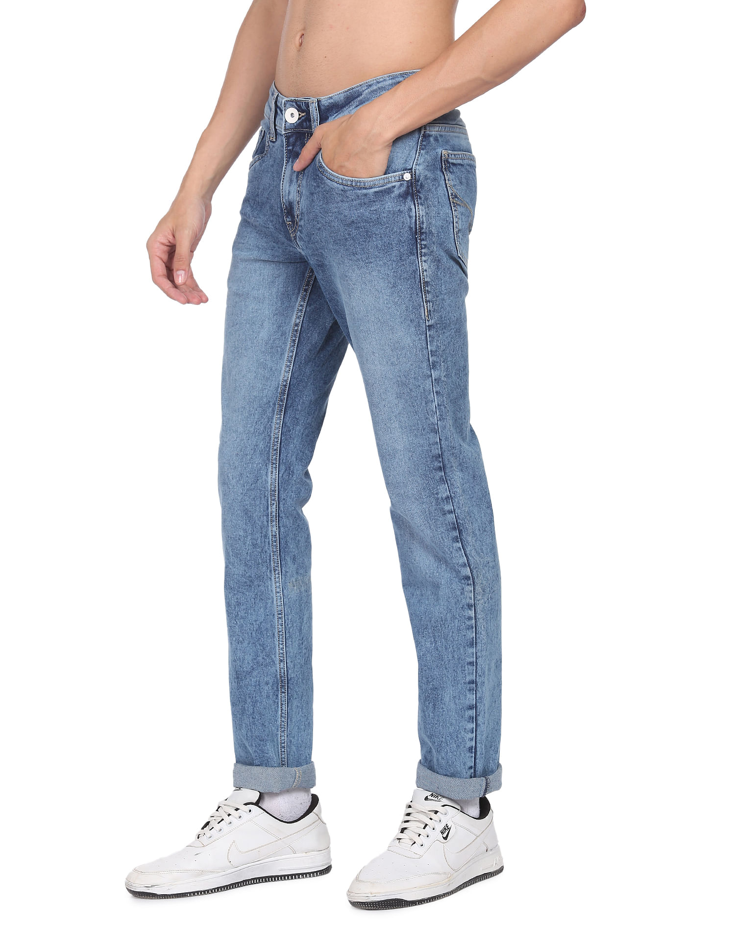 Flying Machine Acid Wash Jackson Skinny Fit Jeans