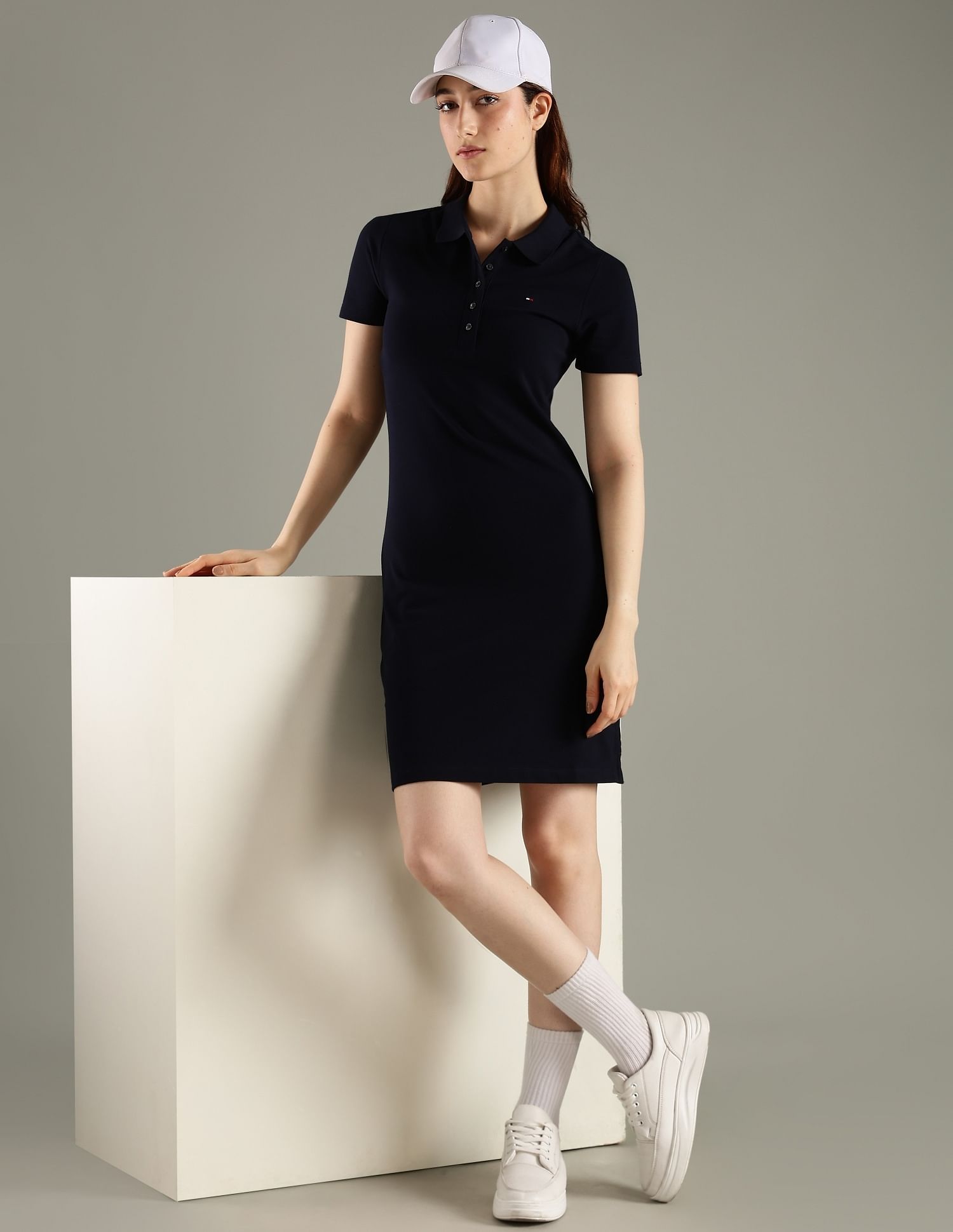 Tommy Hilfiger Cotton Polo Collar T-Shirt Dress