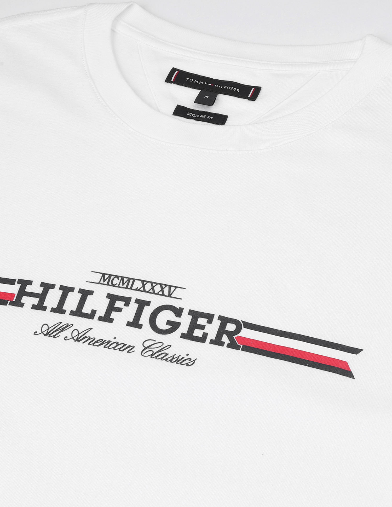 Tommy Hilfiger Brand Print Cotton T-Shirt