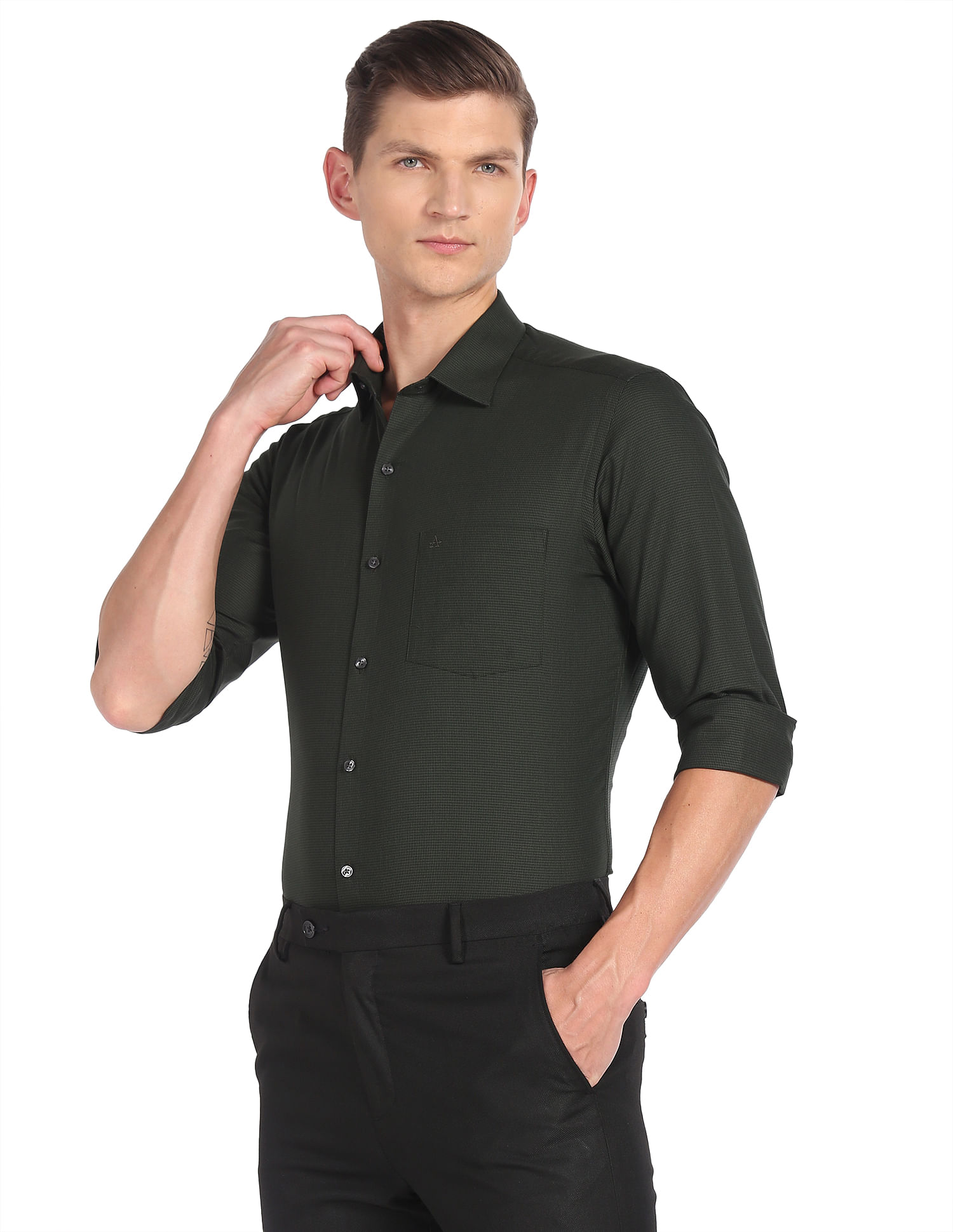 Arrow Pure Cotton Solid Shirt