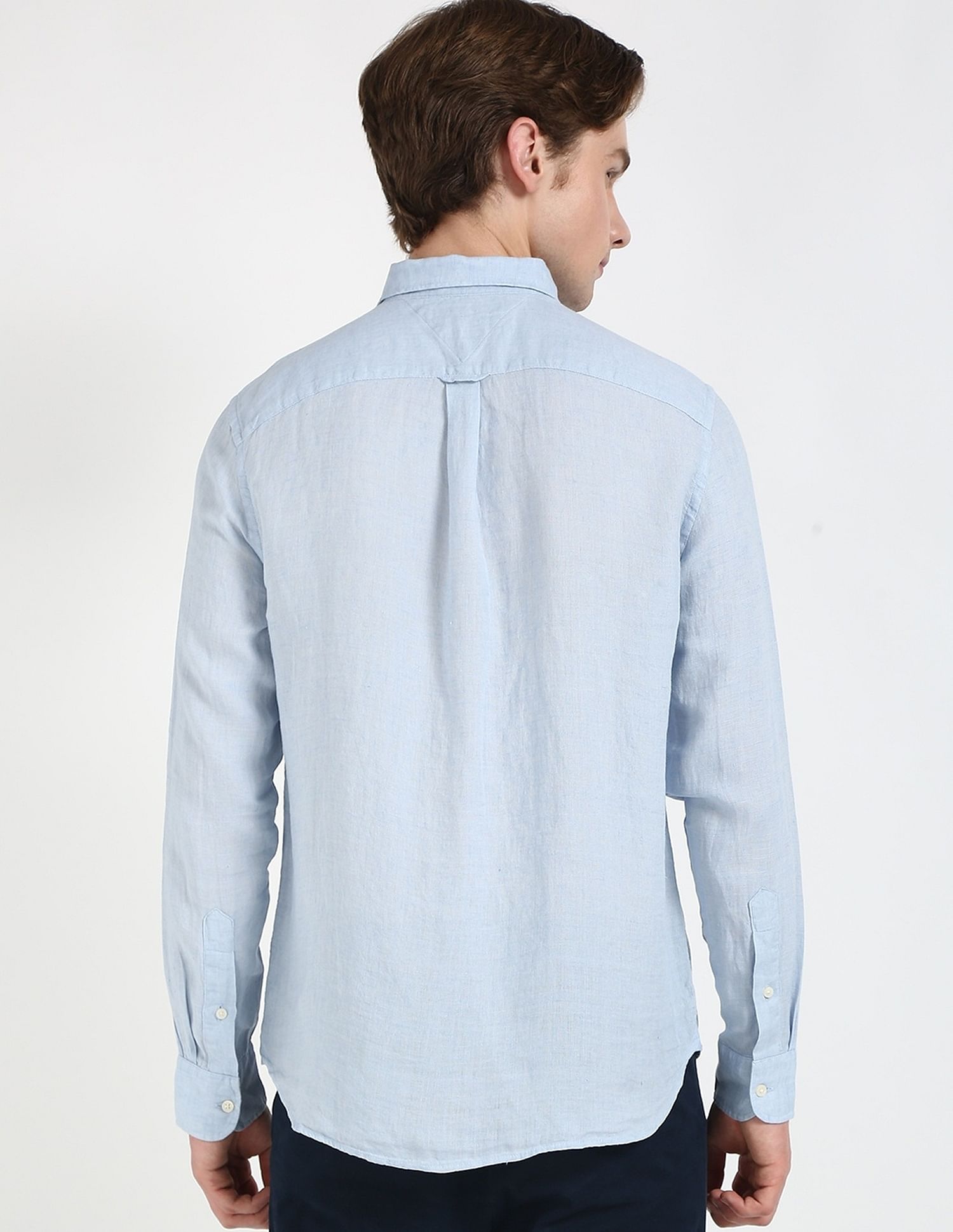 Tommy Hilfiger Solid Regular-Fit Linen Shirt