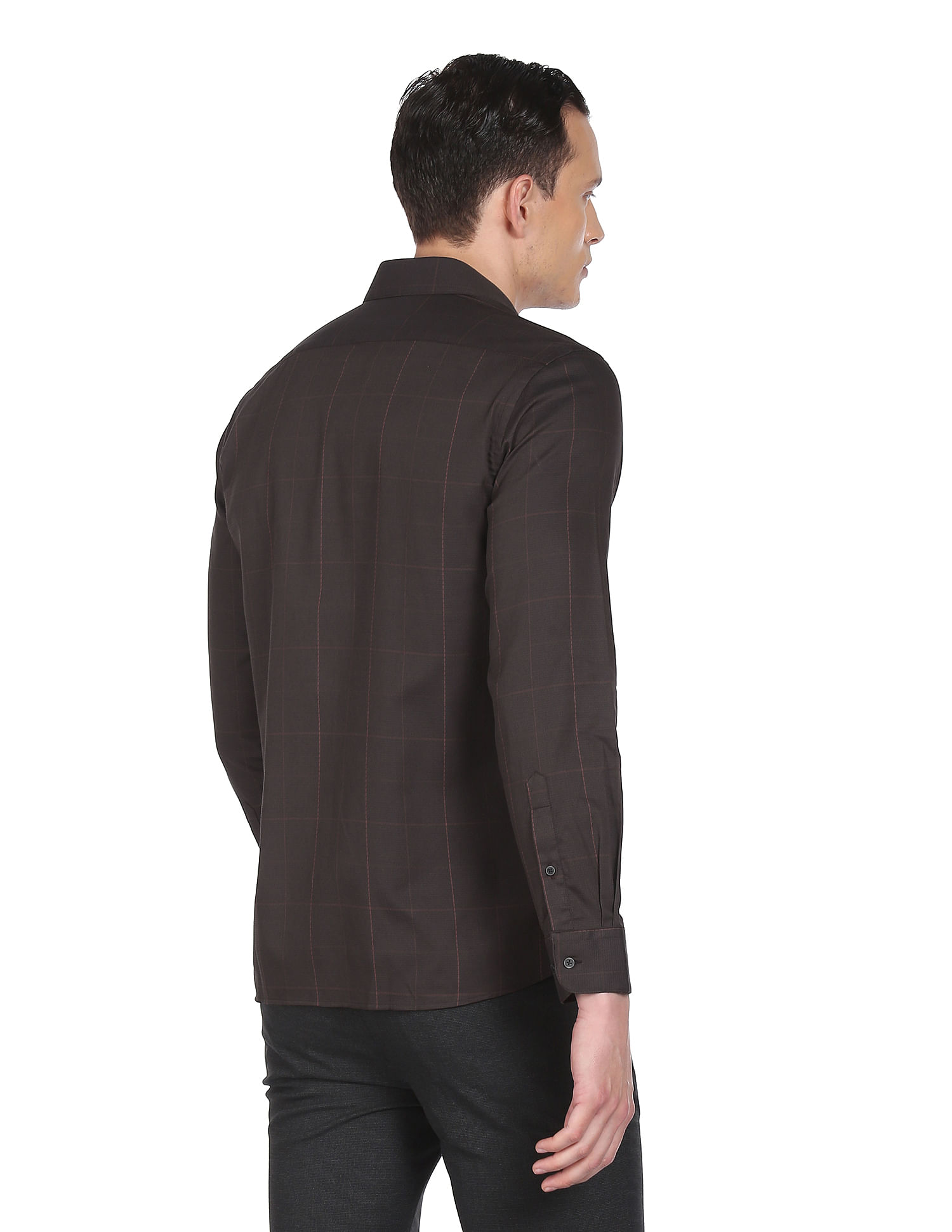 Arrow Windowpane Check Manhattan Slim Fit Shirt