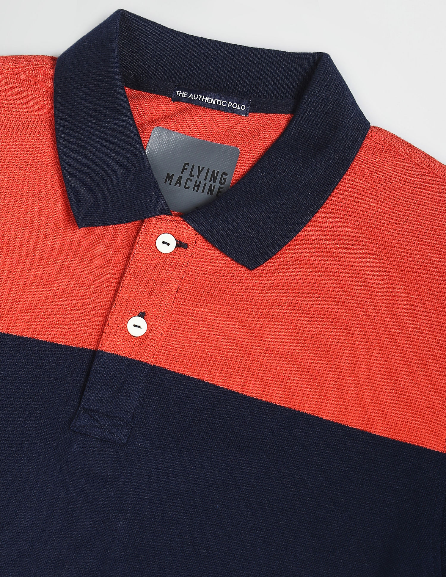 Flying Machine Colour Block Pique Polo Shirt