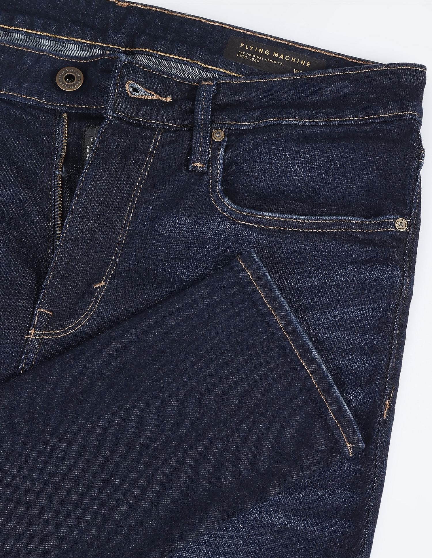 Flying Machine Morrison Skinny Cropped Dark Wash Jeans