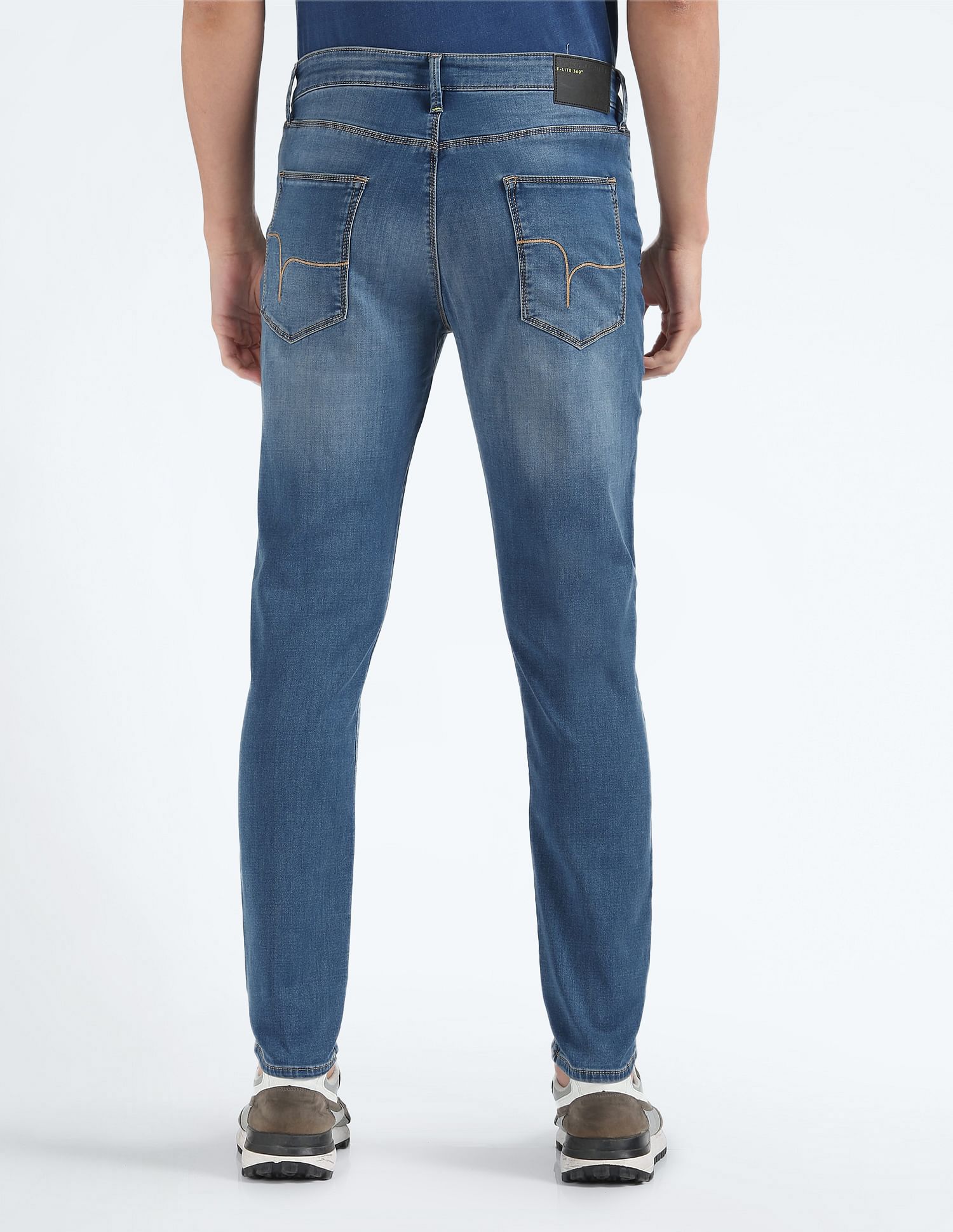 Flying Machine Slash Slim Tapered Fit Jeans