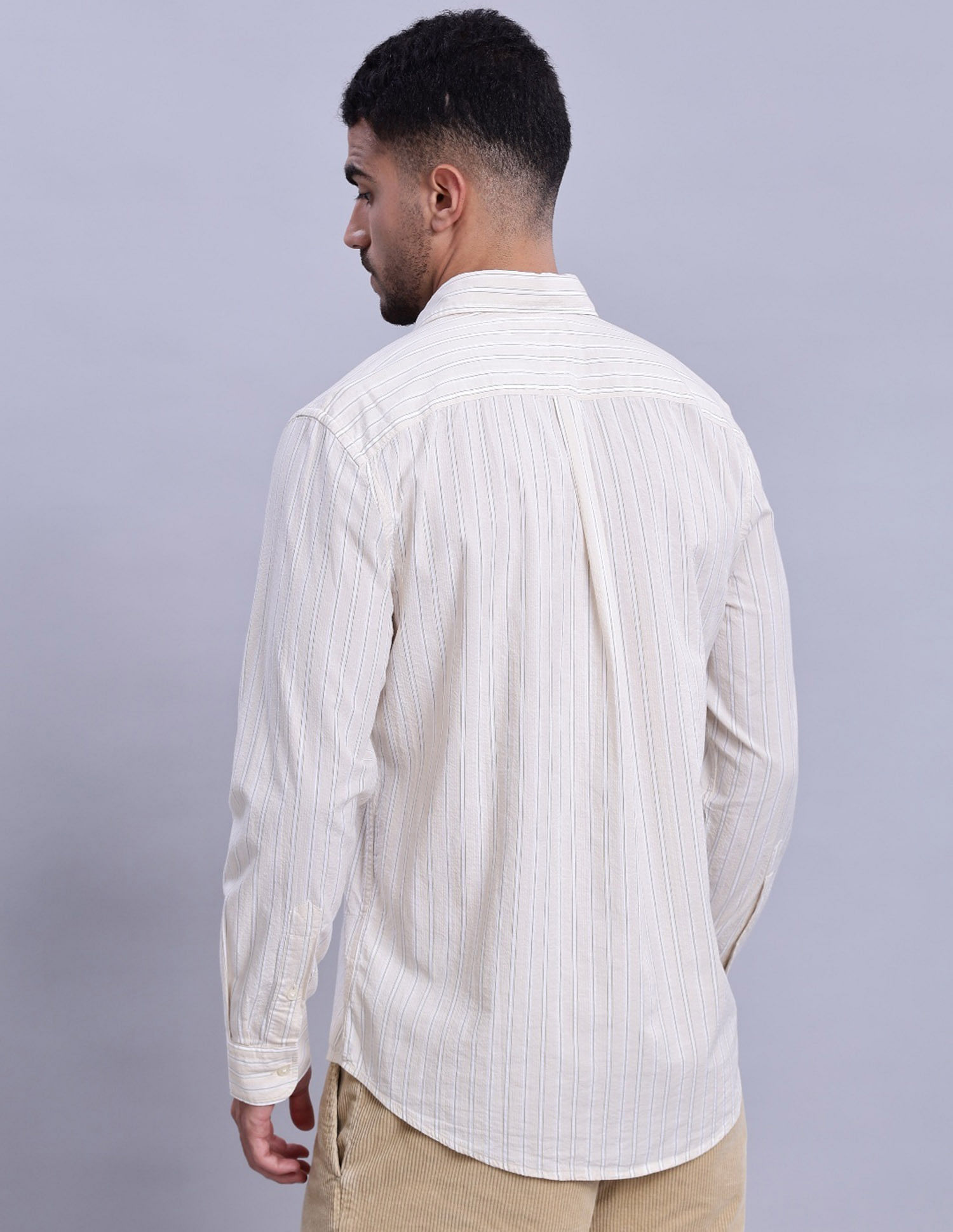 Tommy Hilfiger Striped Regular Fit Plain Woven Shirt