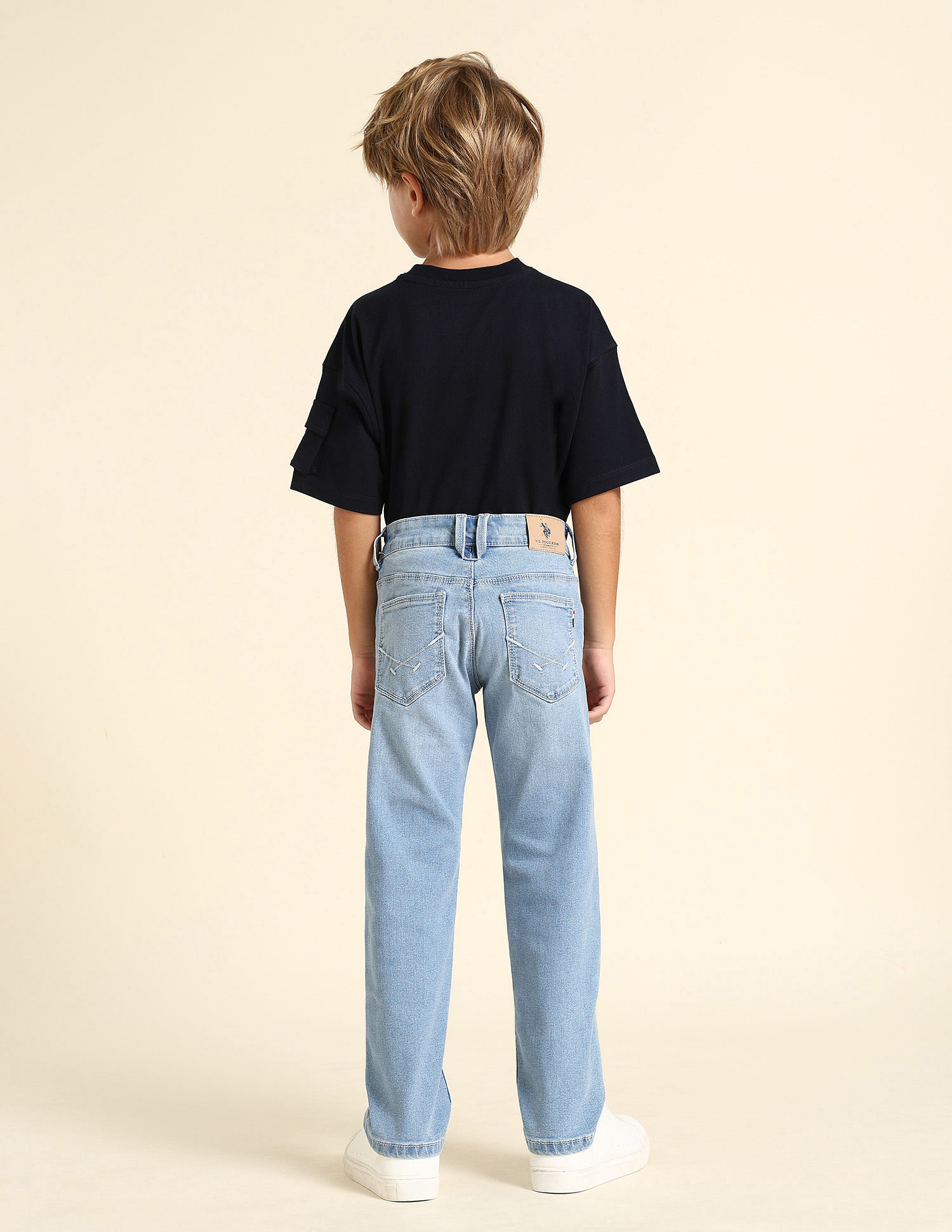 U.S. Polo Assn. Kids Boys Relaxed Fit Blue Jeans