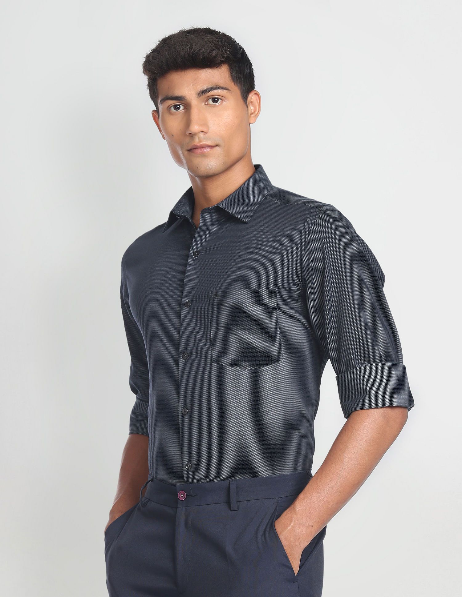 Arrow Auto Press Dobby Formal Shirt
