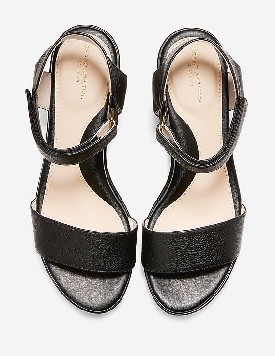 Buy Cole Haan Women Black Grand Ambition Flatform Sandals