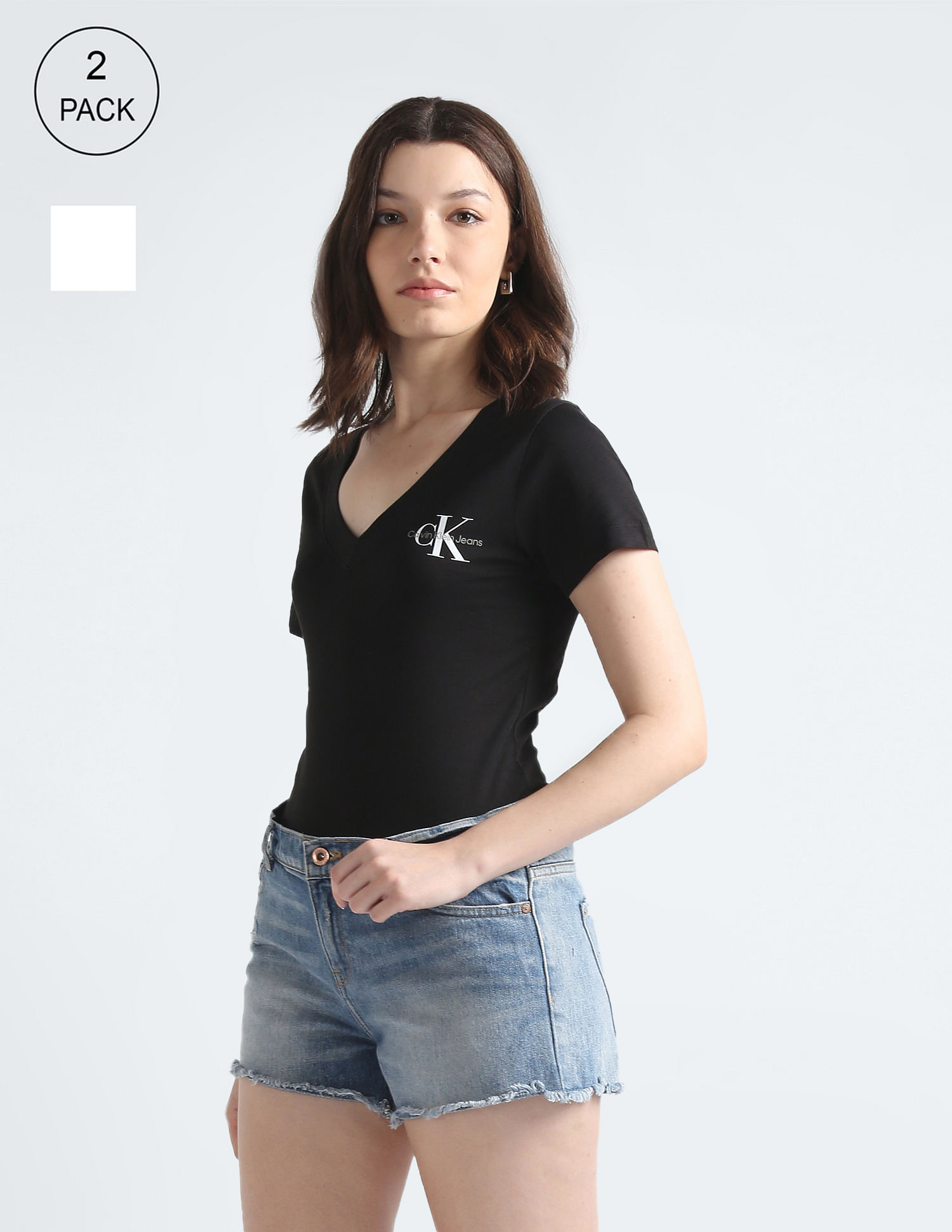 Calvin klein v neck tee shirts hotsell