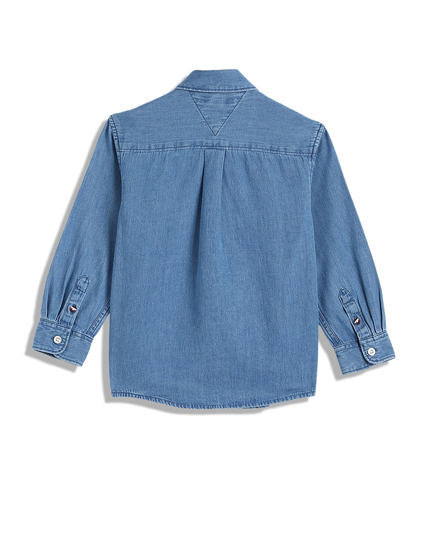 Tommy Hilfiger Kids Boys Solid Regular-Fit Cotton Shirt