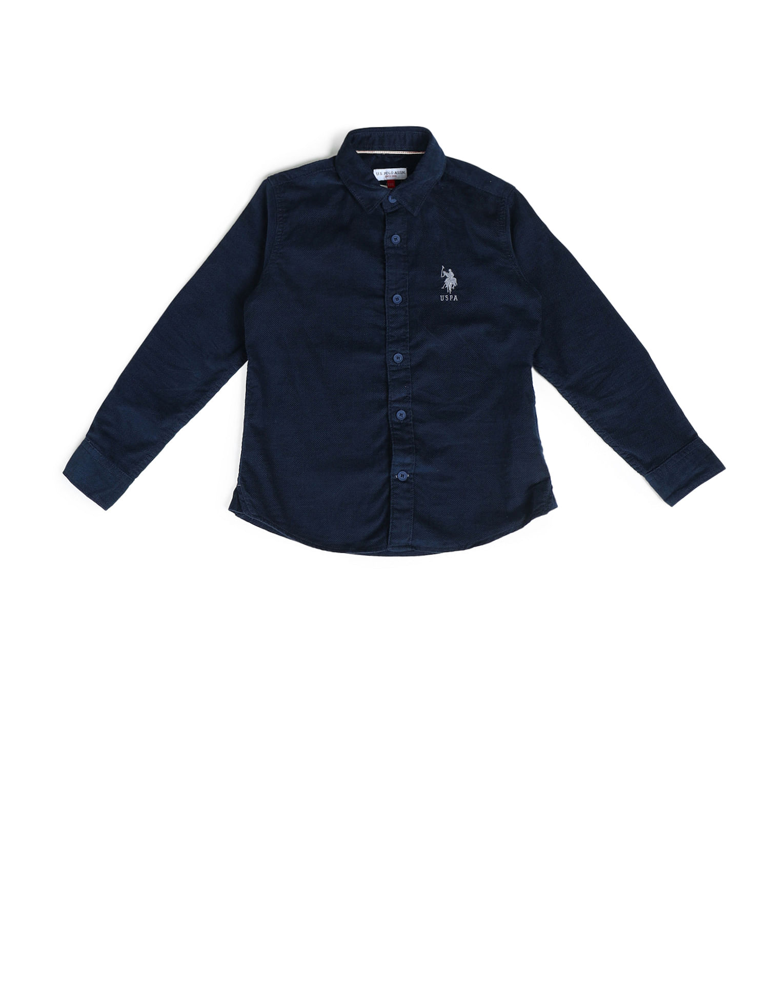 U.S. Polo Assn. Kids Boys Textured Regular Fit Shirt