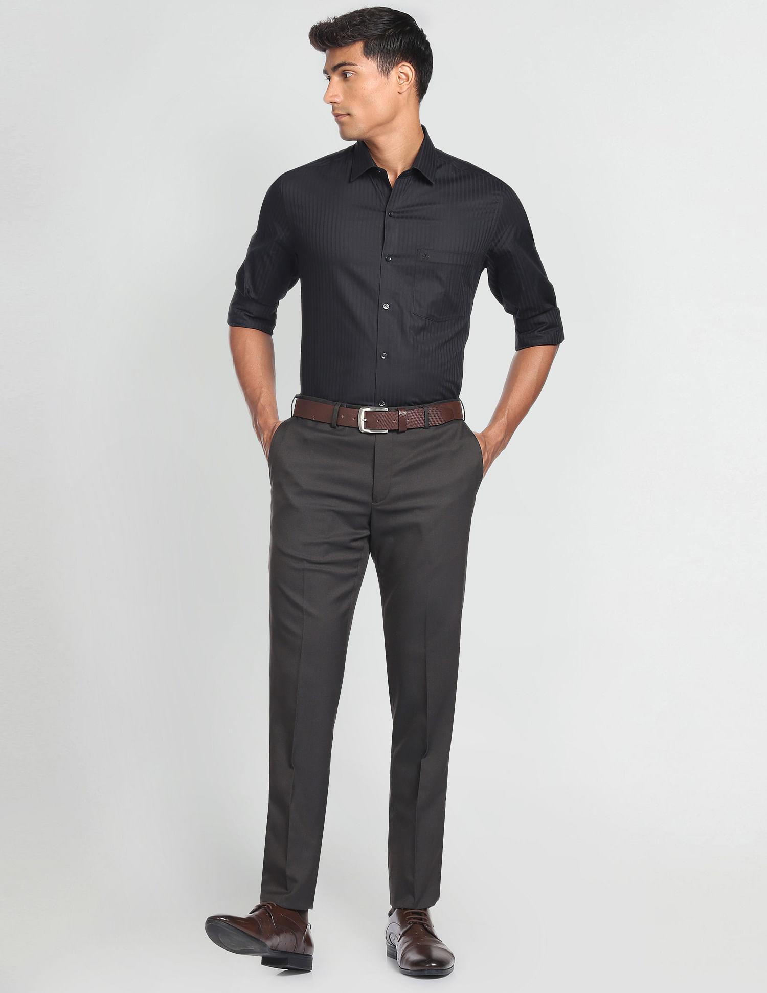 Arrow Vertical Stripe Dobby Shirt