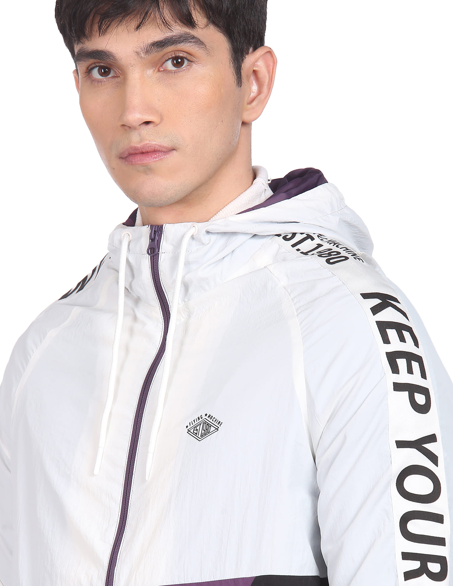 Buy Flying Machine Colour Block Jacket - NNNOW.com