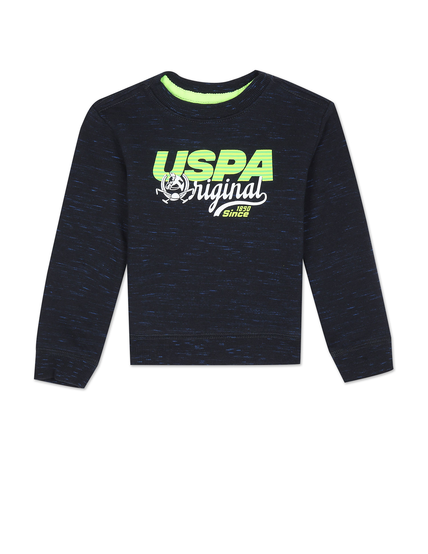 Buy U.S. Polo Assn. Kids Solid Crew Neck Cotton Sweatshirt - NNNOW.com