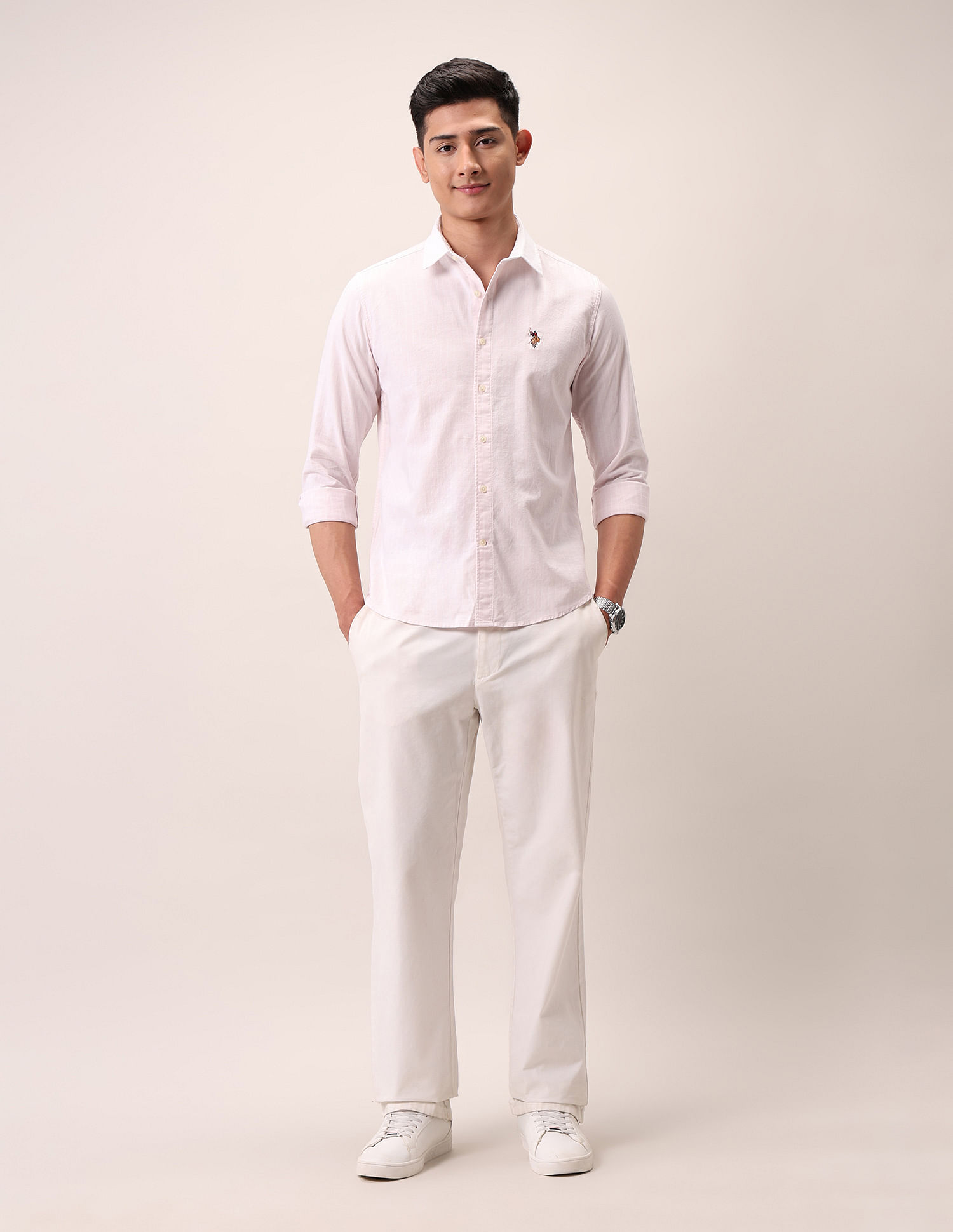 U.S. Polo Assn. Denim Co. Vertical Striped Pure Cotton Shirt