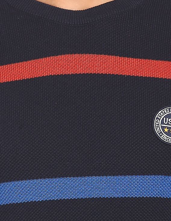 U.S. Polo Assn. Crew Neck Striped Sweater