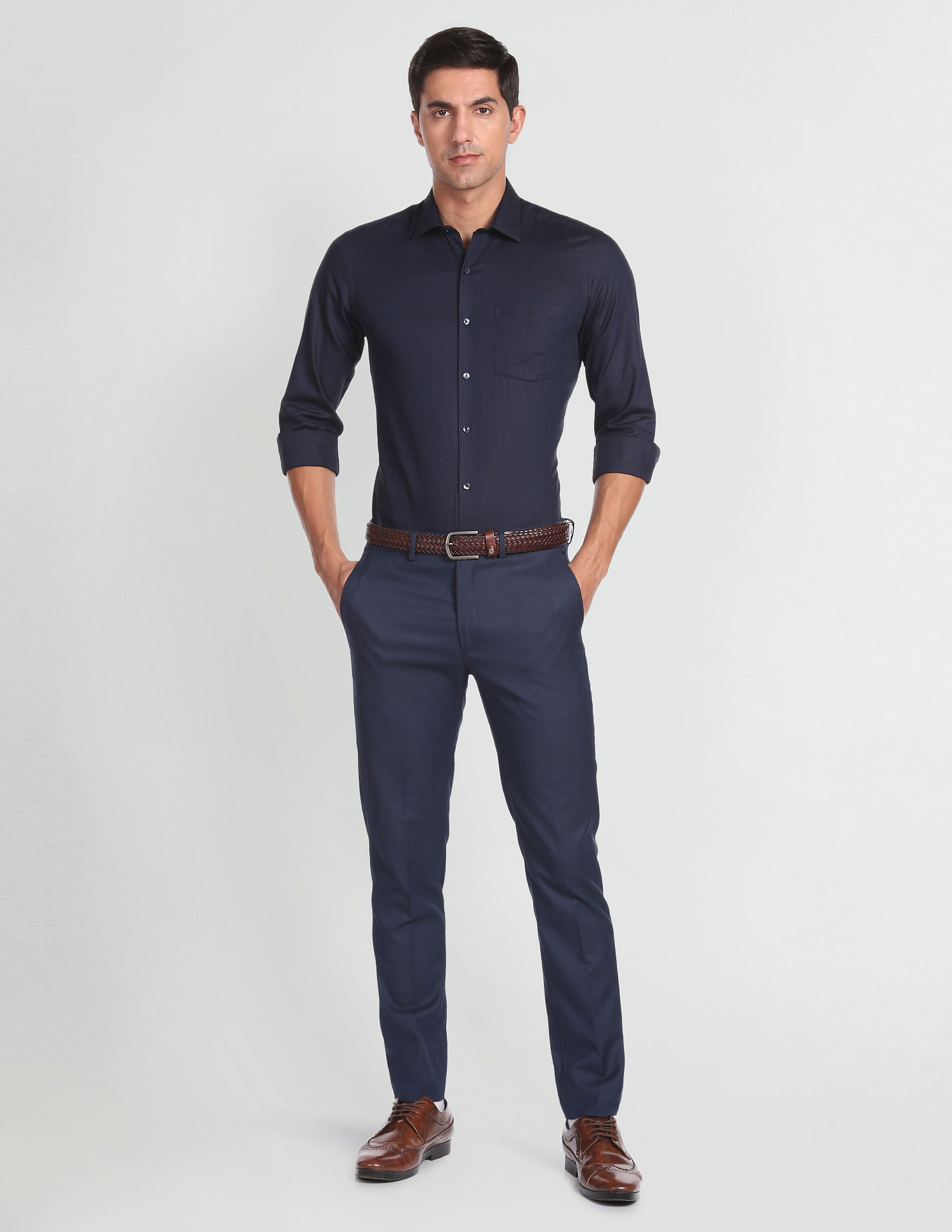 Arrow Manhattan Slim Fit Cotton Shirt
