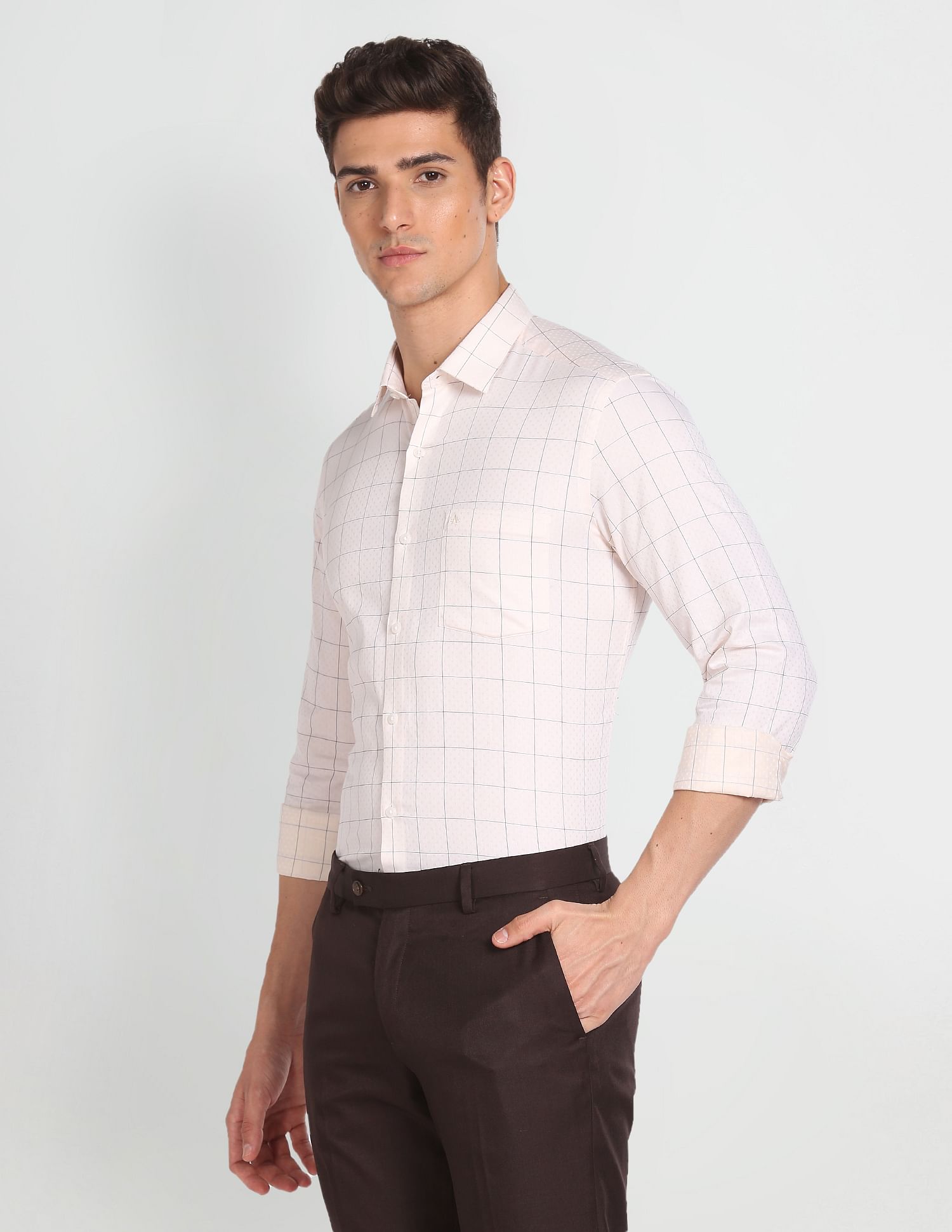 Arrow Windowpane Check Formal Shirt