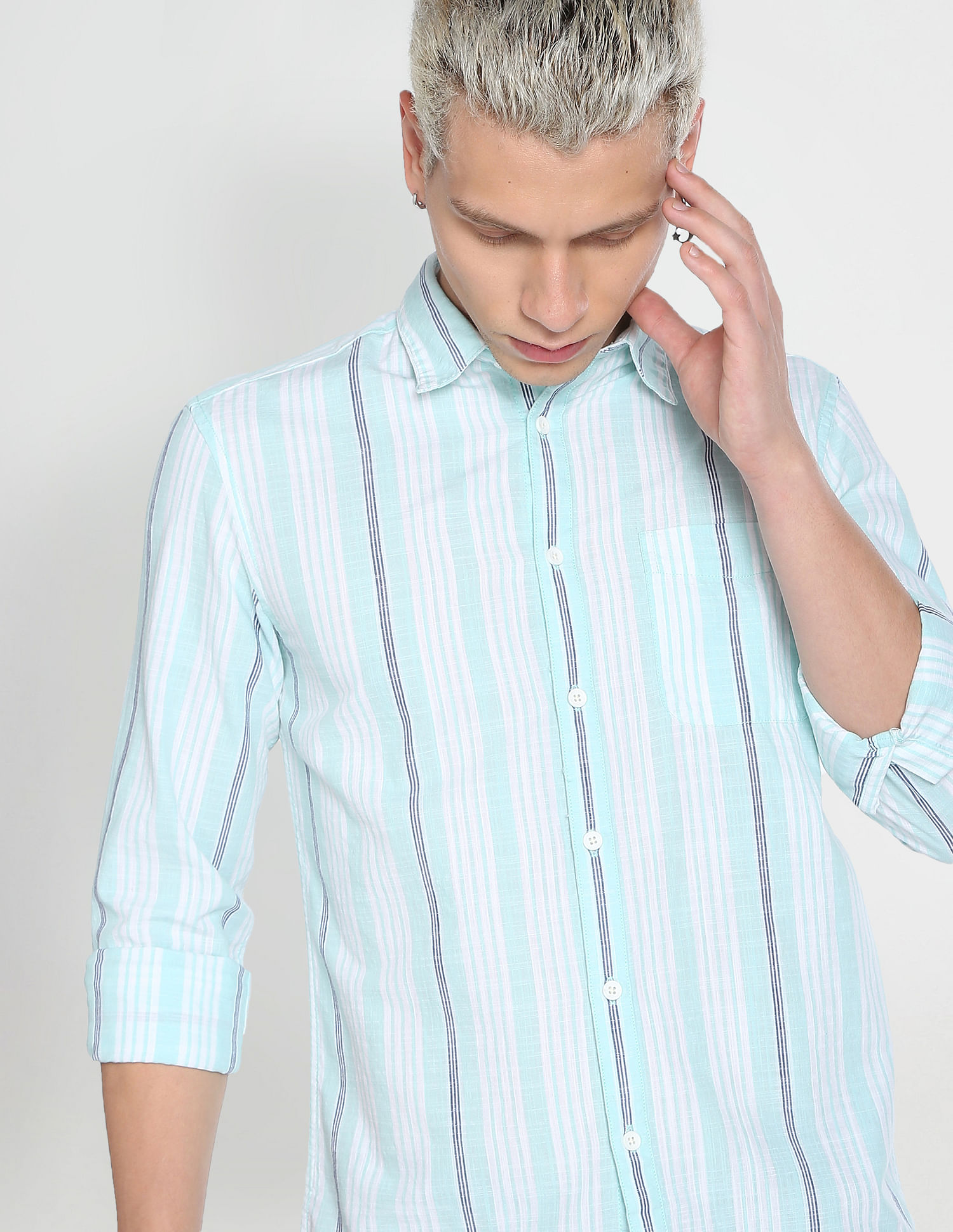 Buy Flying Machine Pure Cotton Striped Shirt - NNNOW.com