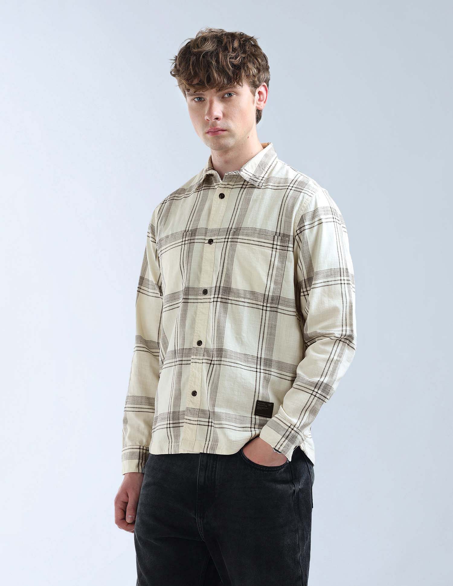 Flying Machine Regular Fit Tartan Checked Shirt